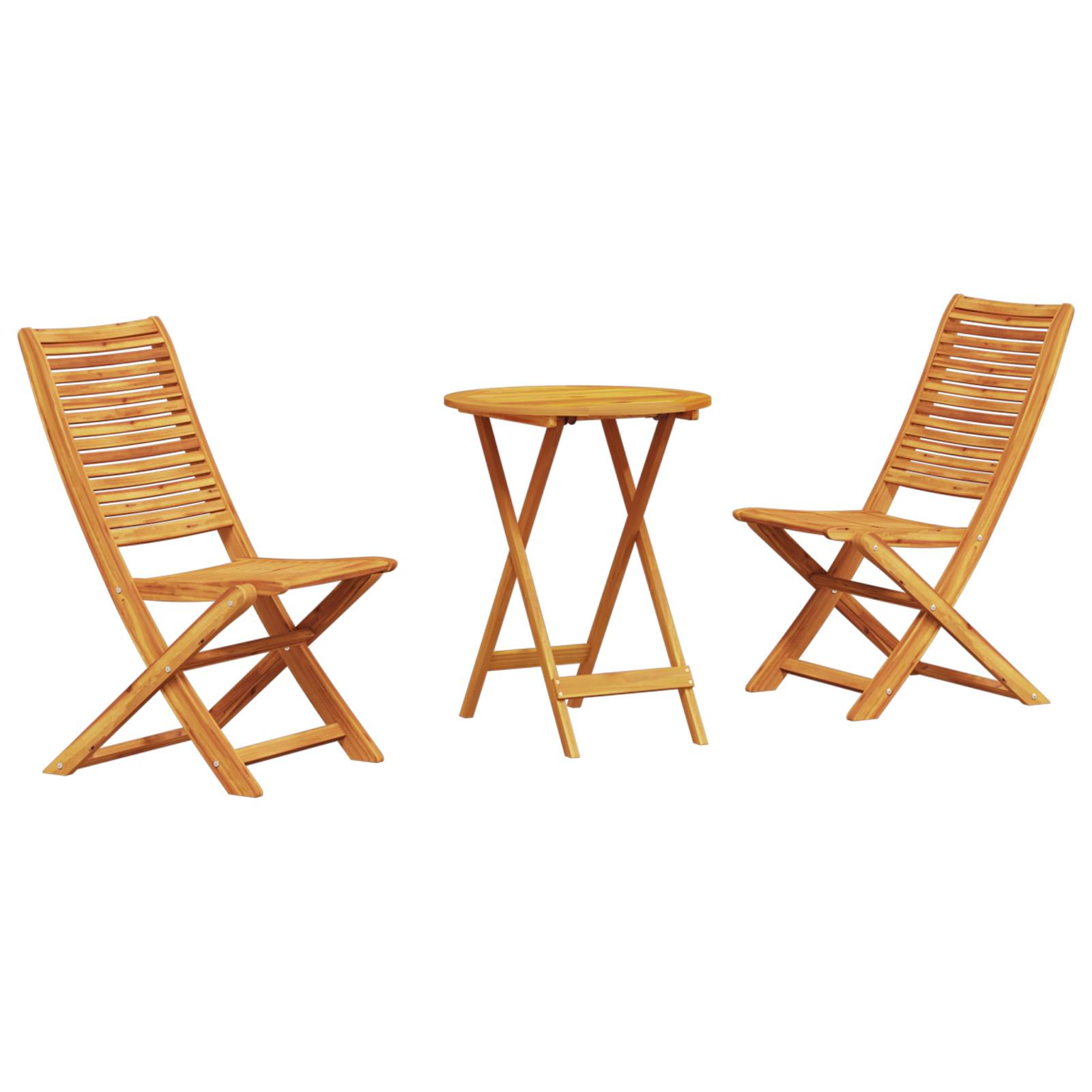 vidaXL 3-tlg. Bistro-Set Klappbar Massivholz Akazie