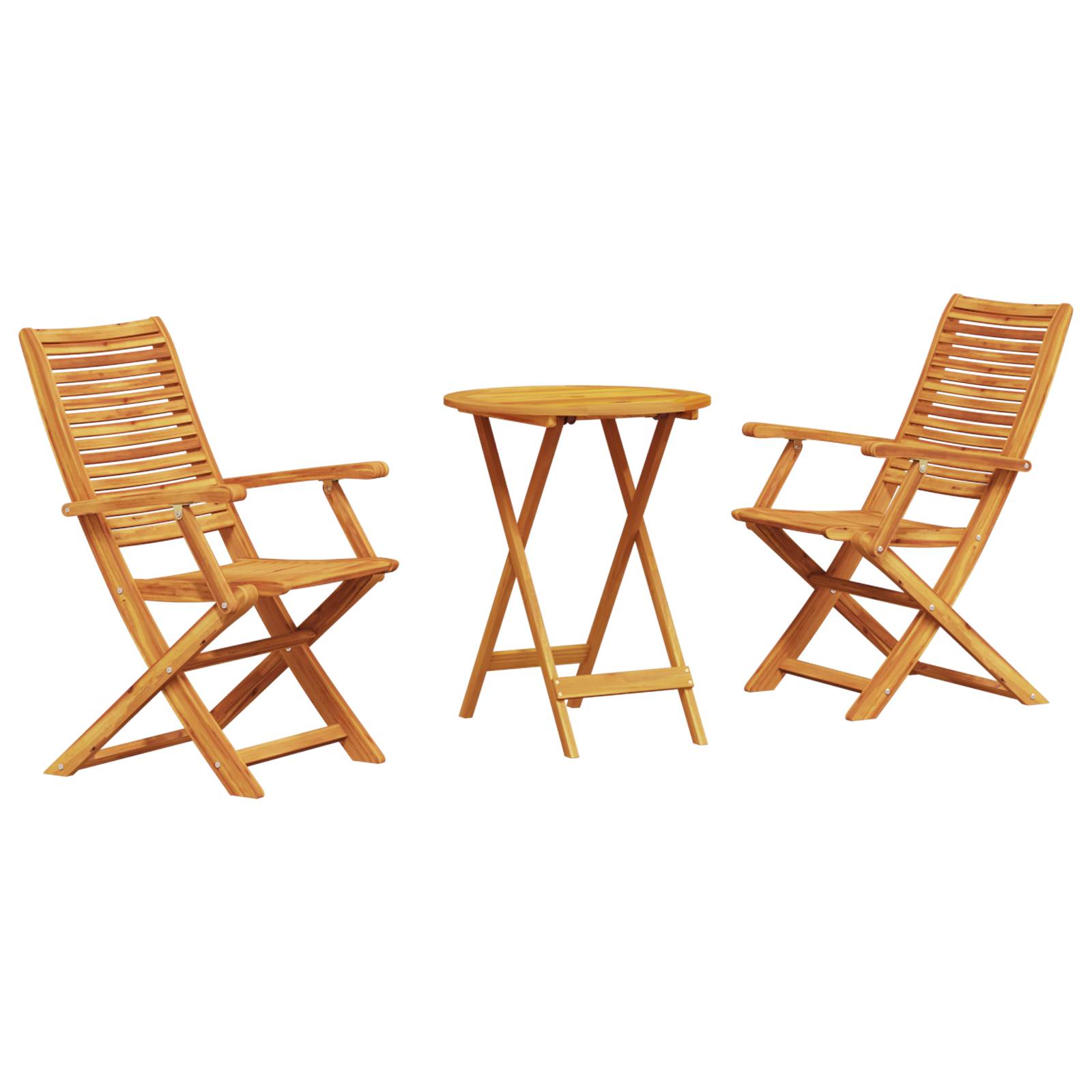 vidaXL 3-tlg. Bistro-Set Klappbar Massivholz Akazie