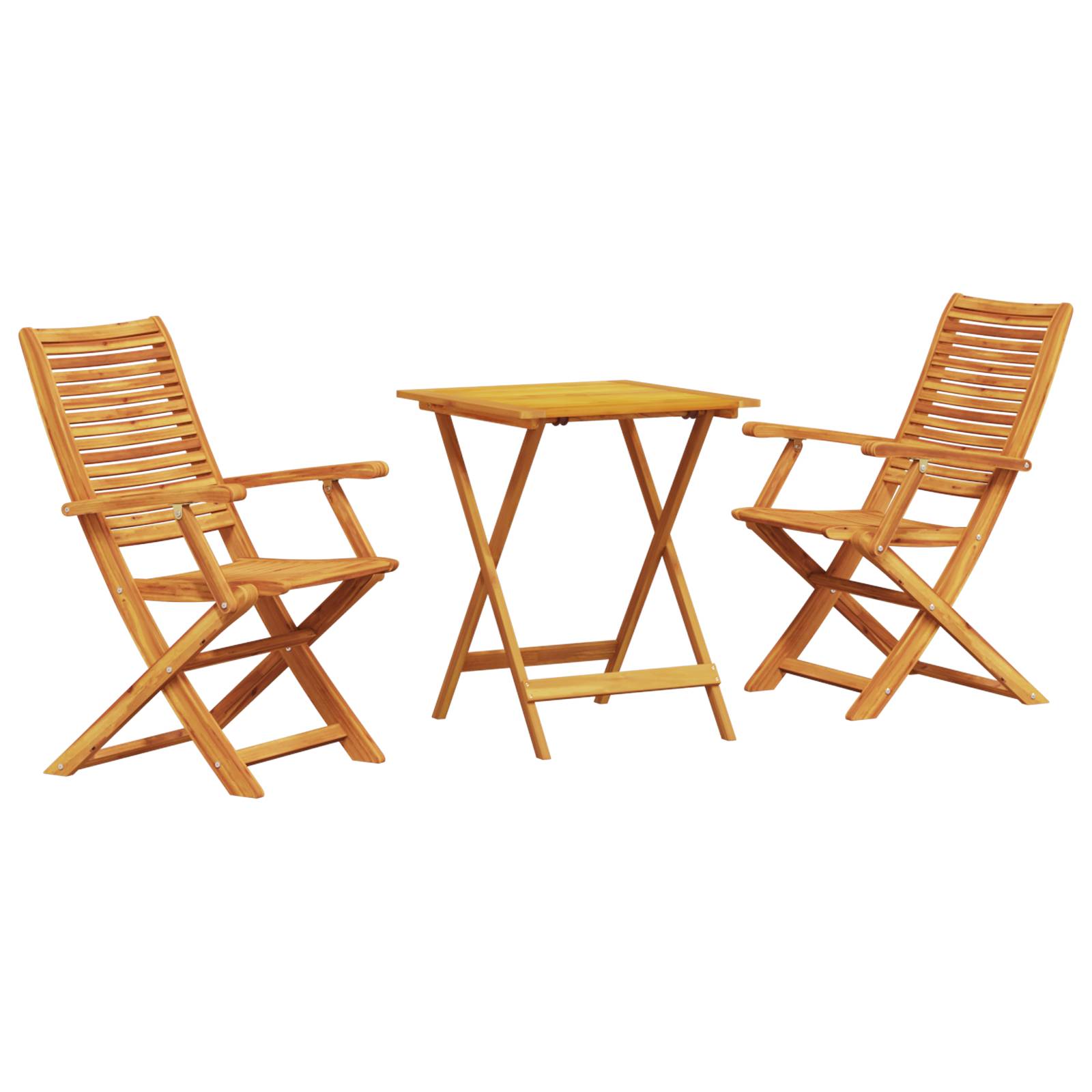 vidaXL 3-tlg. Bistro-Set Klappbar Massivholz Akazie