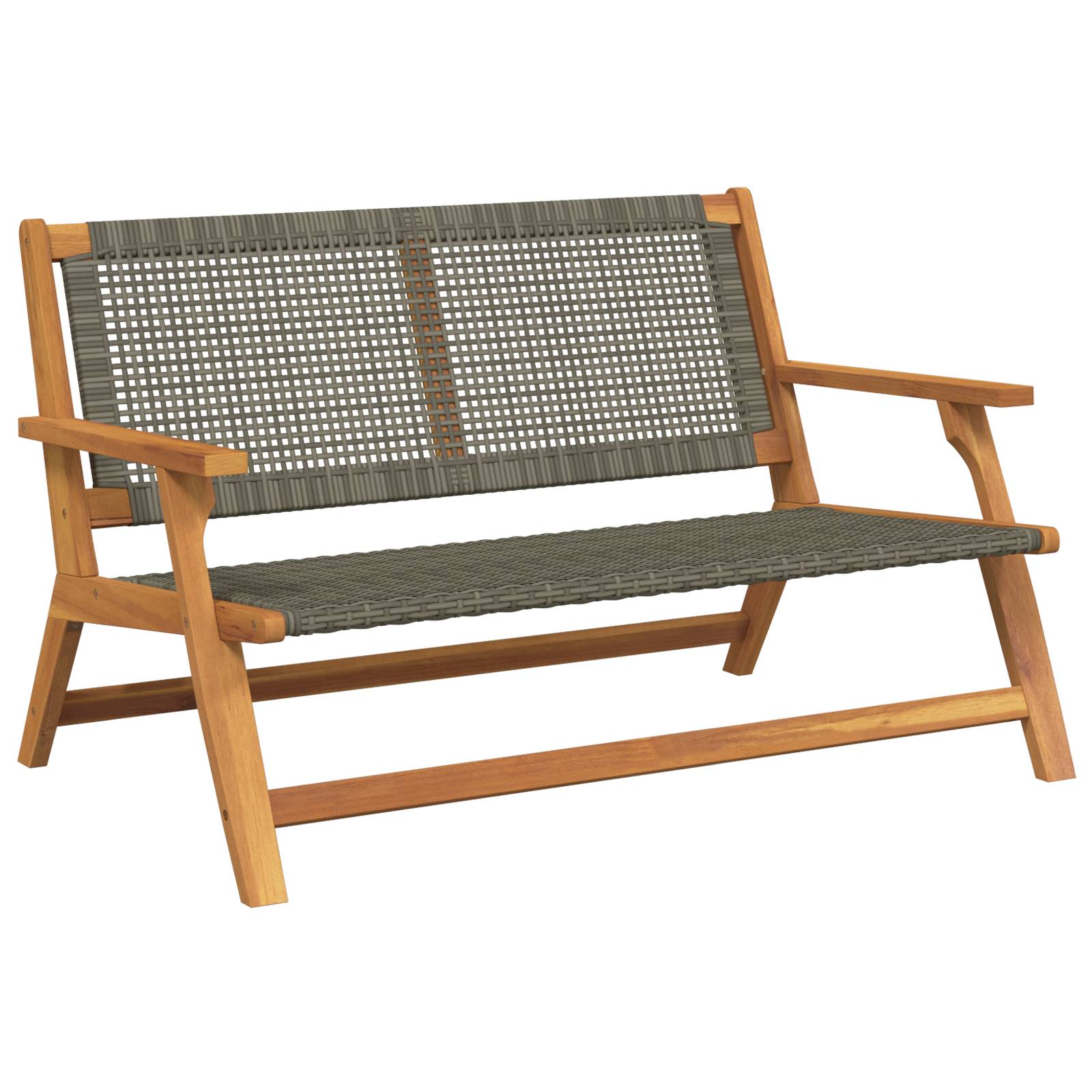 vidaXL Gartenbank Grau 122x76x73.5 cm Massivholz Akazie