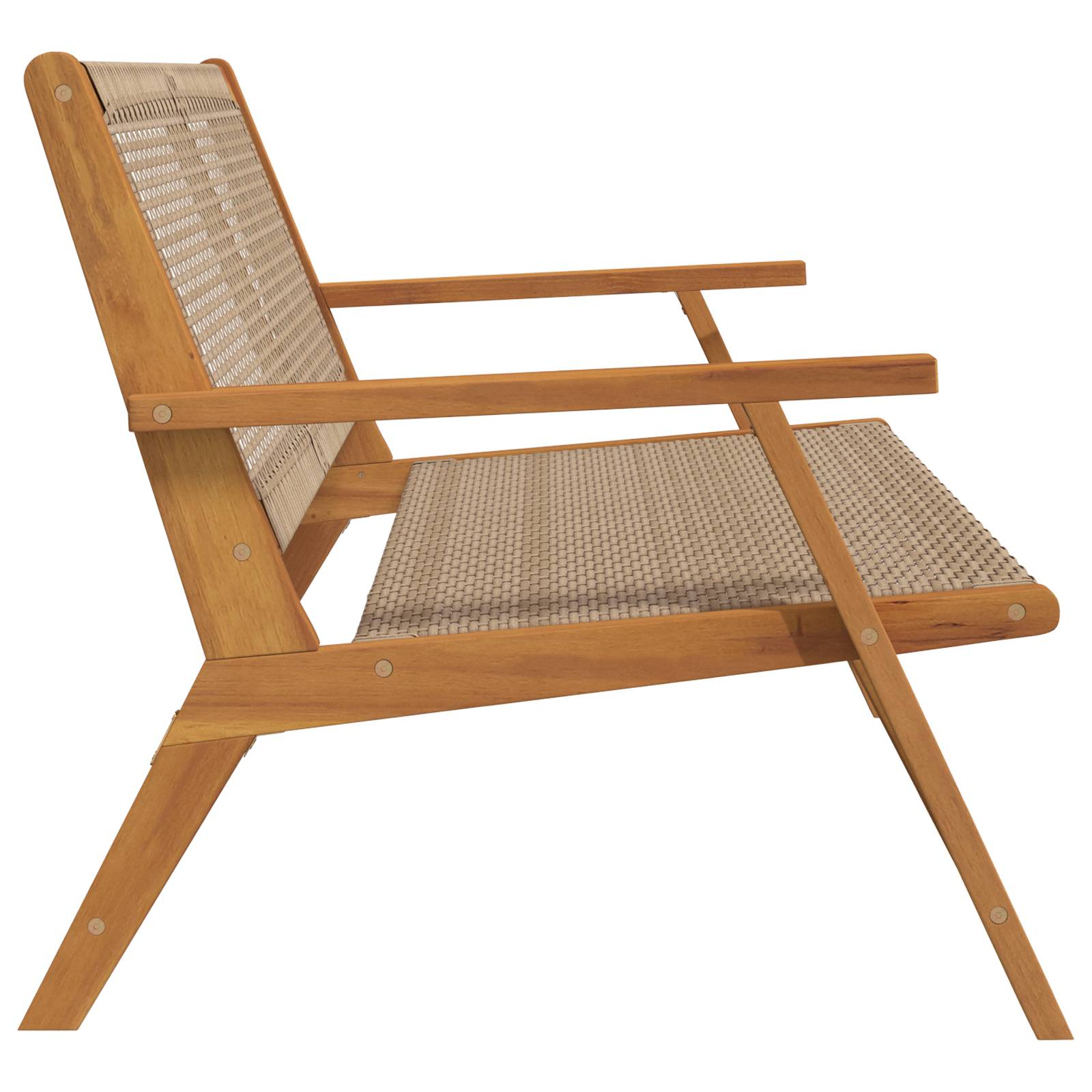 vidaXL Gartenbank Beige 122x76x73.5 cm Massivholz Akazie