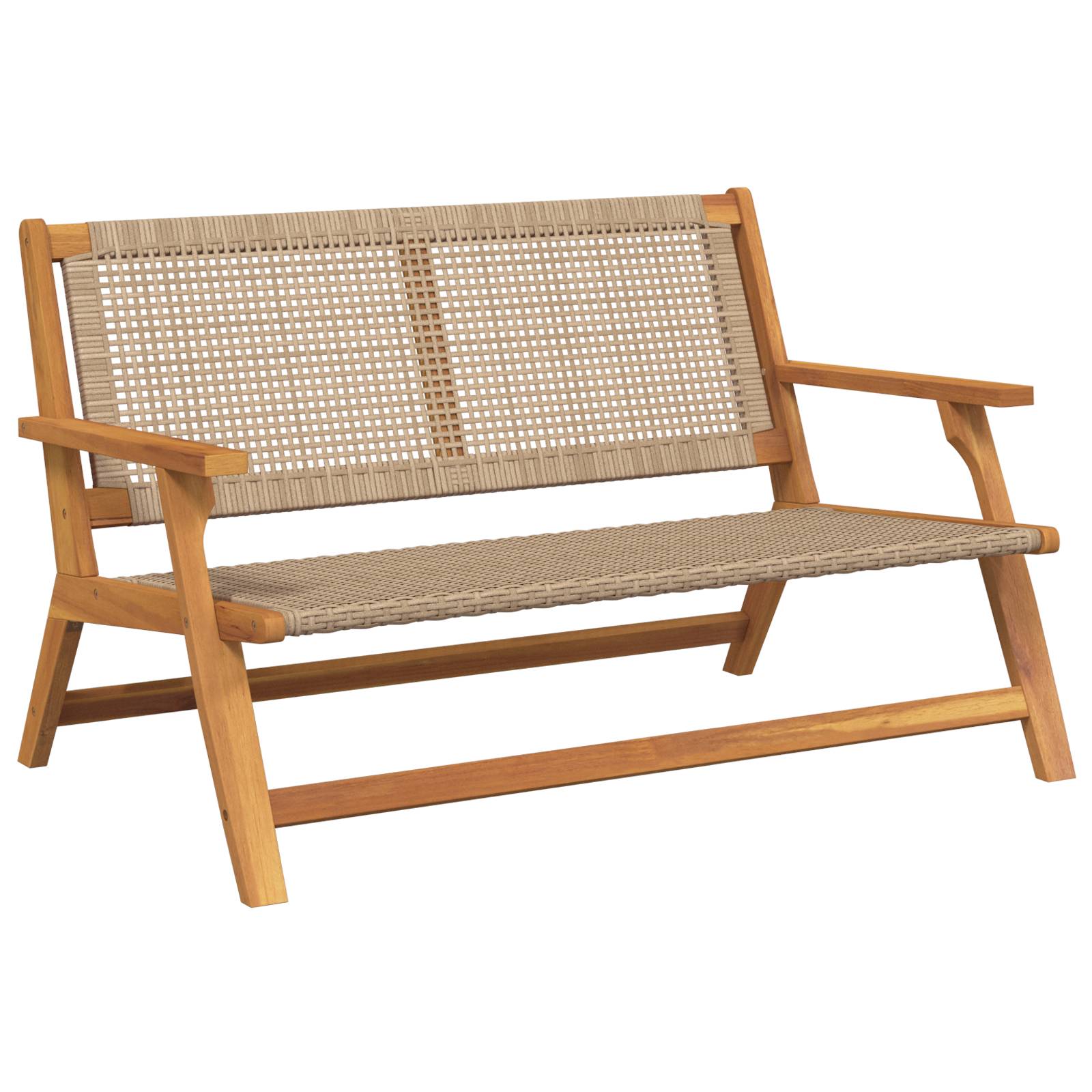 vidaXL Gartenbank Beige 122x76x73.5 cm Massivholz Akazie
