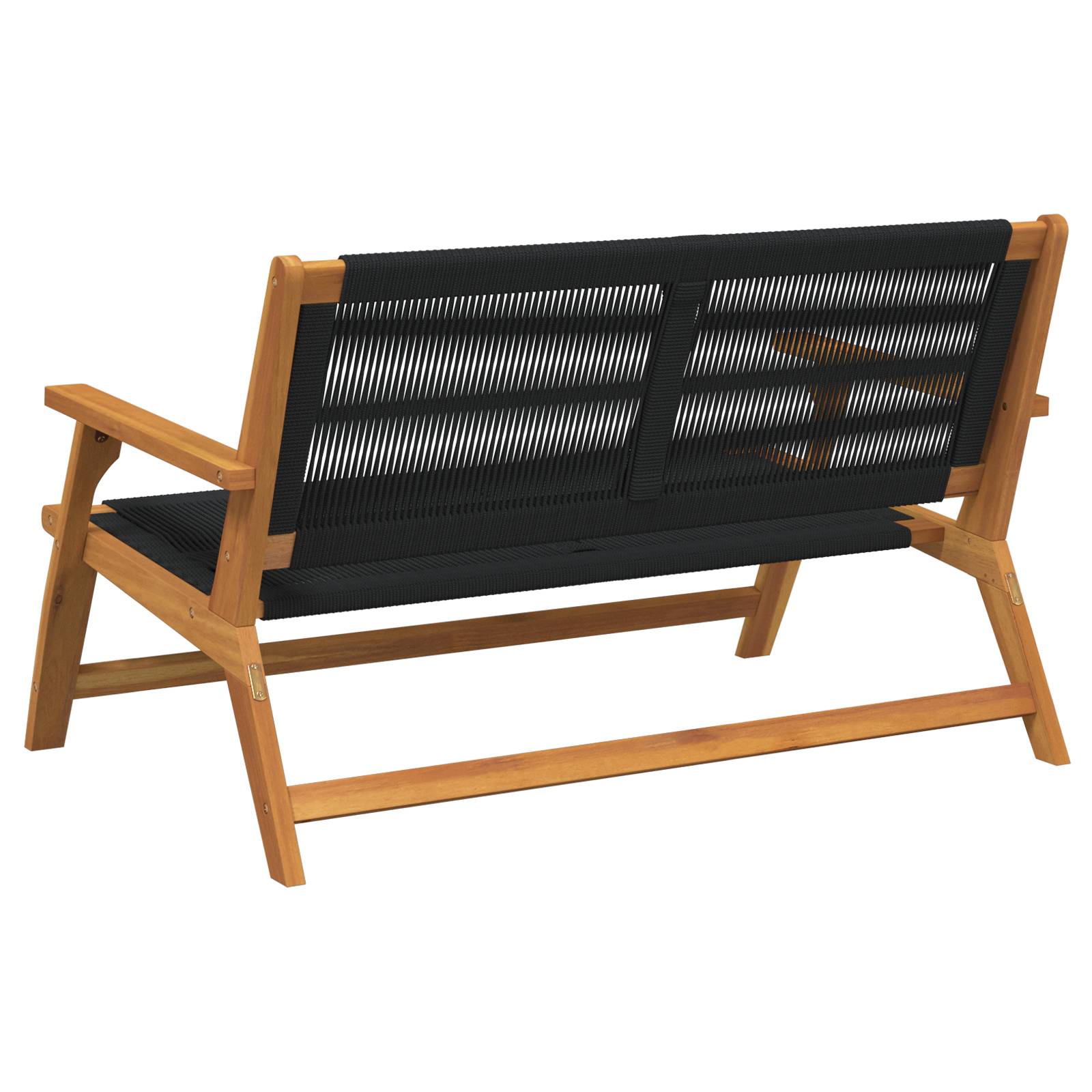 vidaXL Gartenbank Schwarz 76x122x73 cm Massivholz Akazie