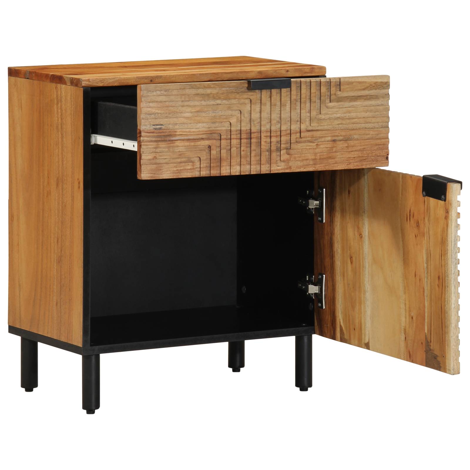 vidaXL Nachttisch 50x33x60 cm Massivholz Akazie