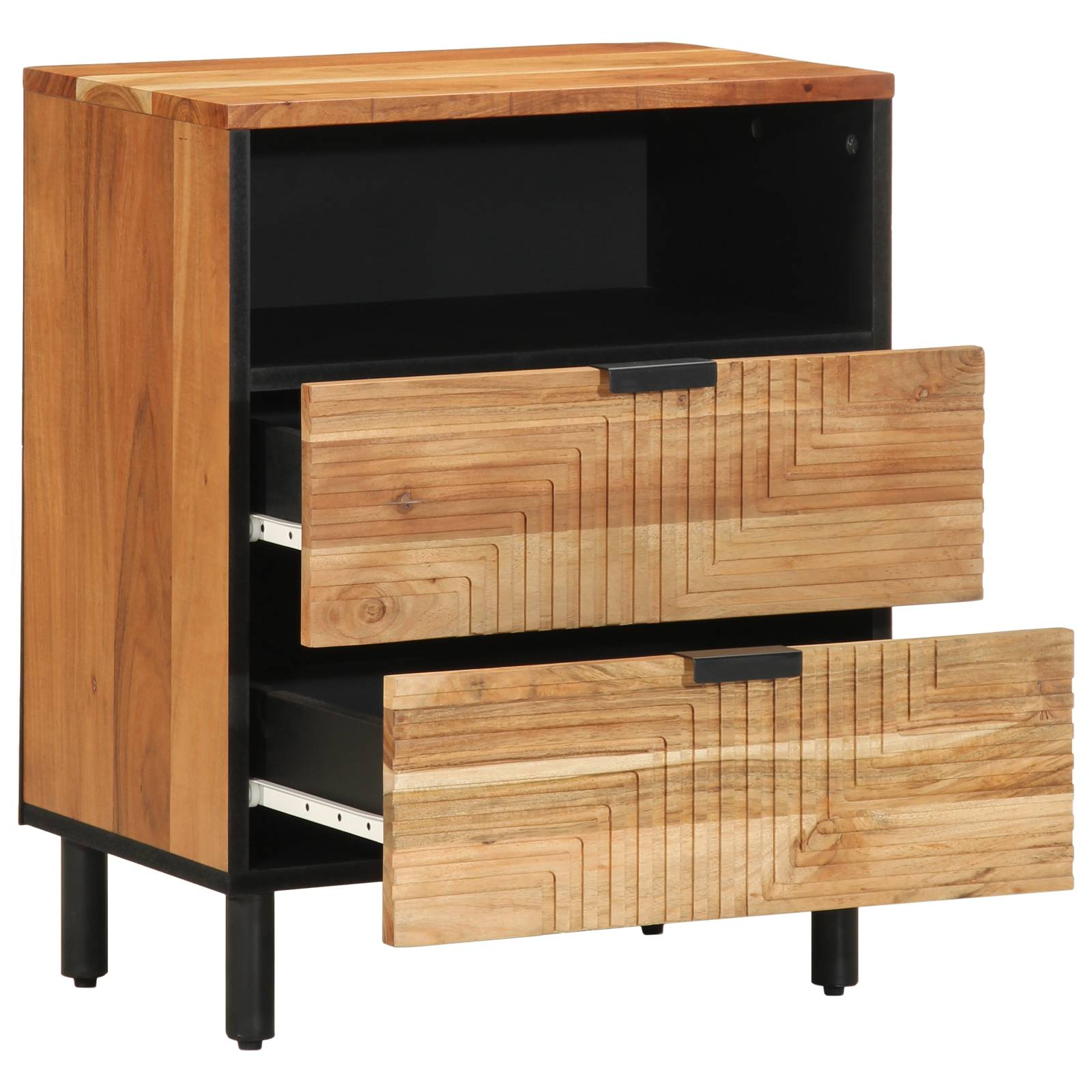 vidaXL Nachttisch 50x33x62 cm Massivholz Akazie