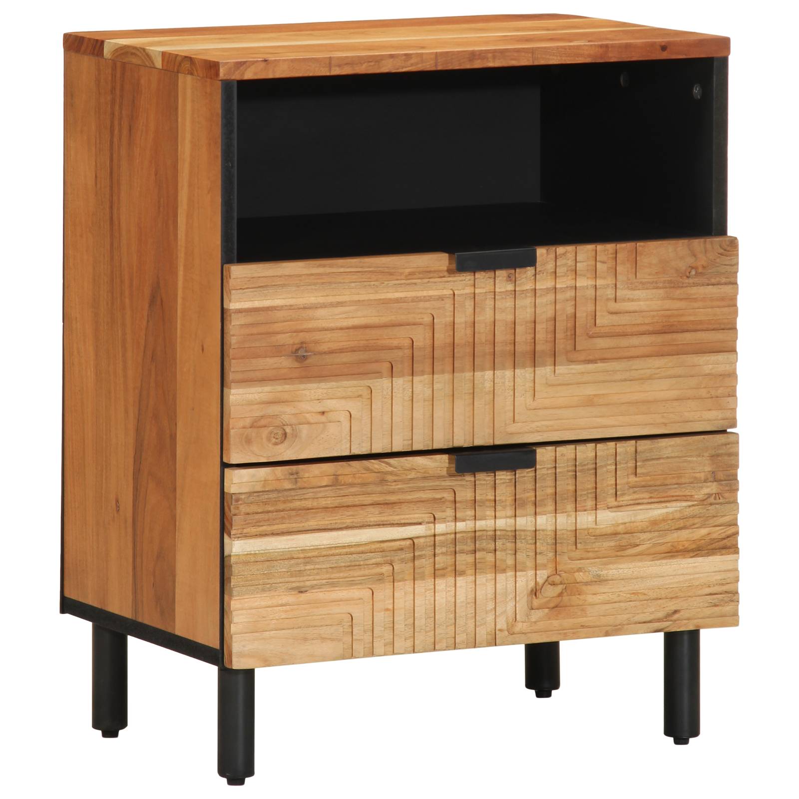 vidaXL Nachttisch 50x33x62 cm Massivholz Akazie