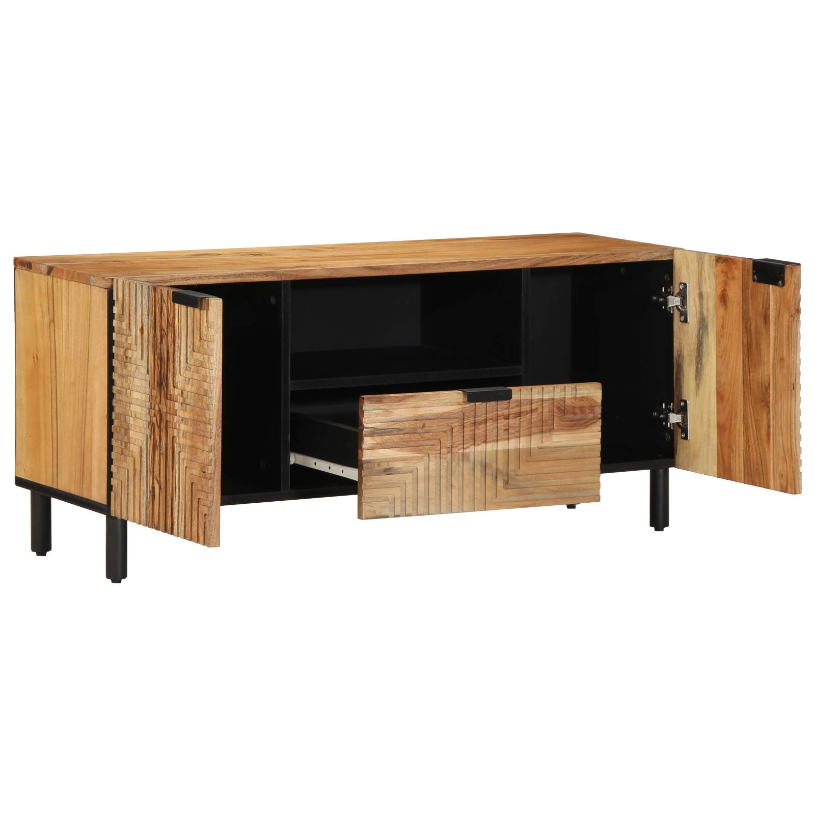 vidaXL TV-Schrank 105x33,5x46 cm Massivholz Akazie