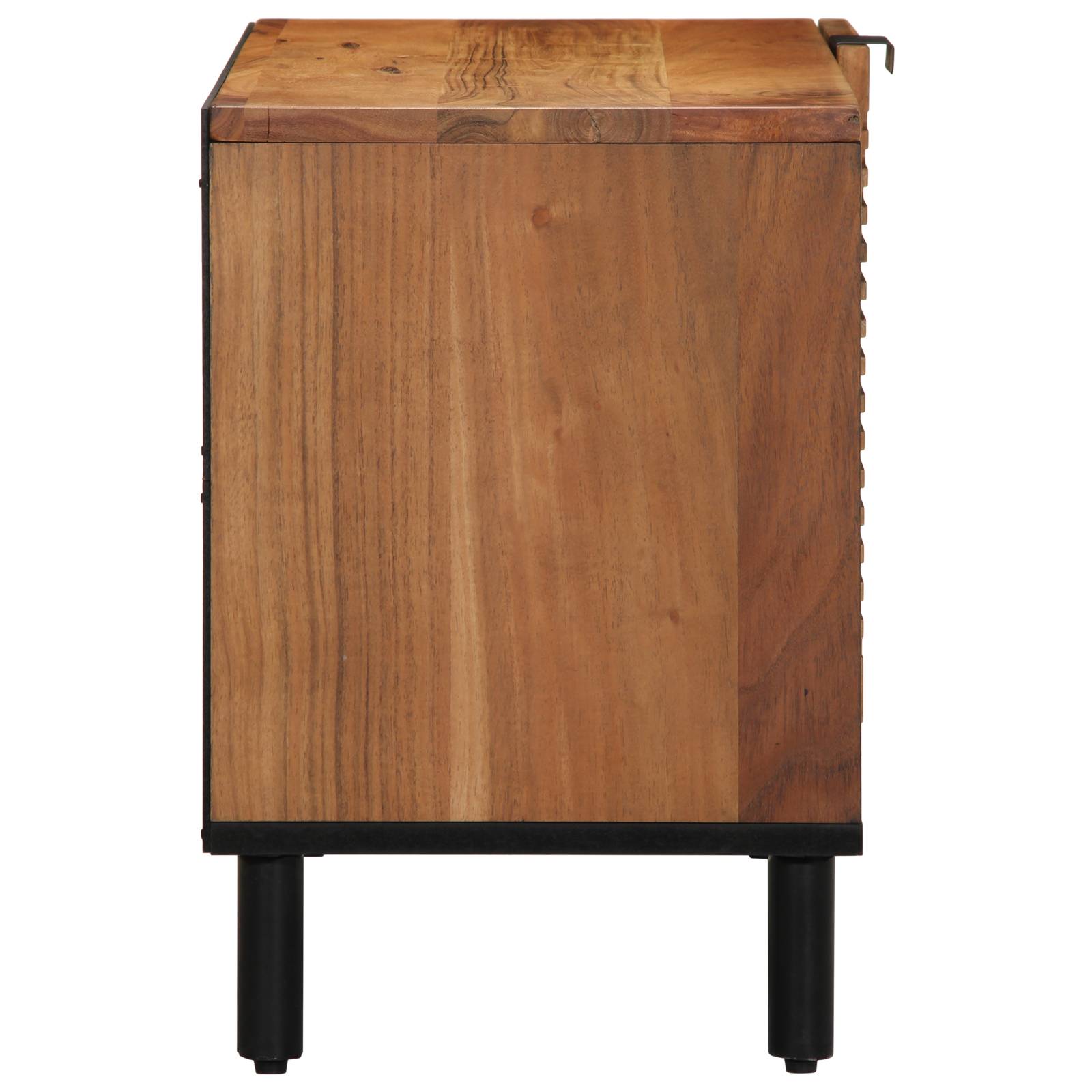 vidaXL TV-Schrank 80x31,5x46 cm Massivholz Akazie