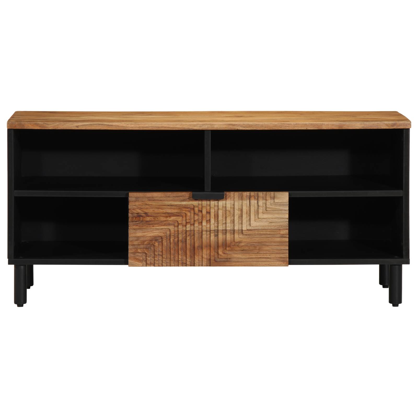 vidaXL TV-Schrank 100x33,5x46 cm Massivholz Akazie