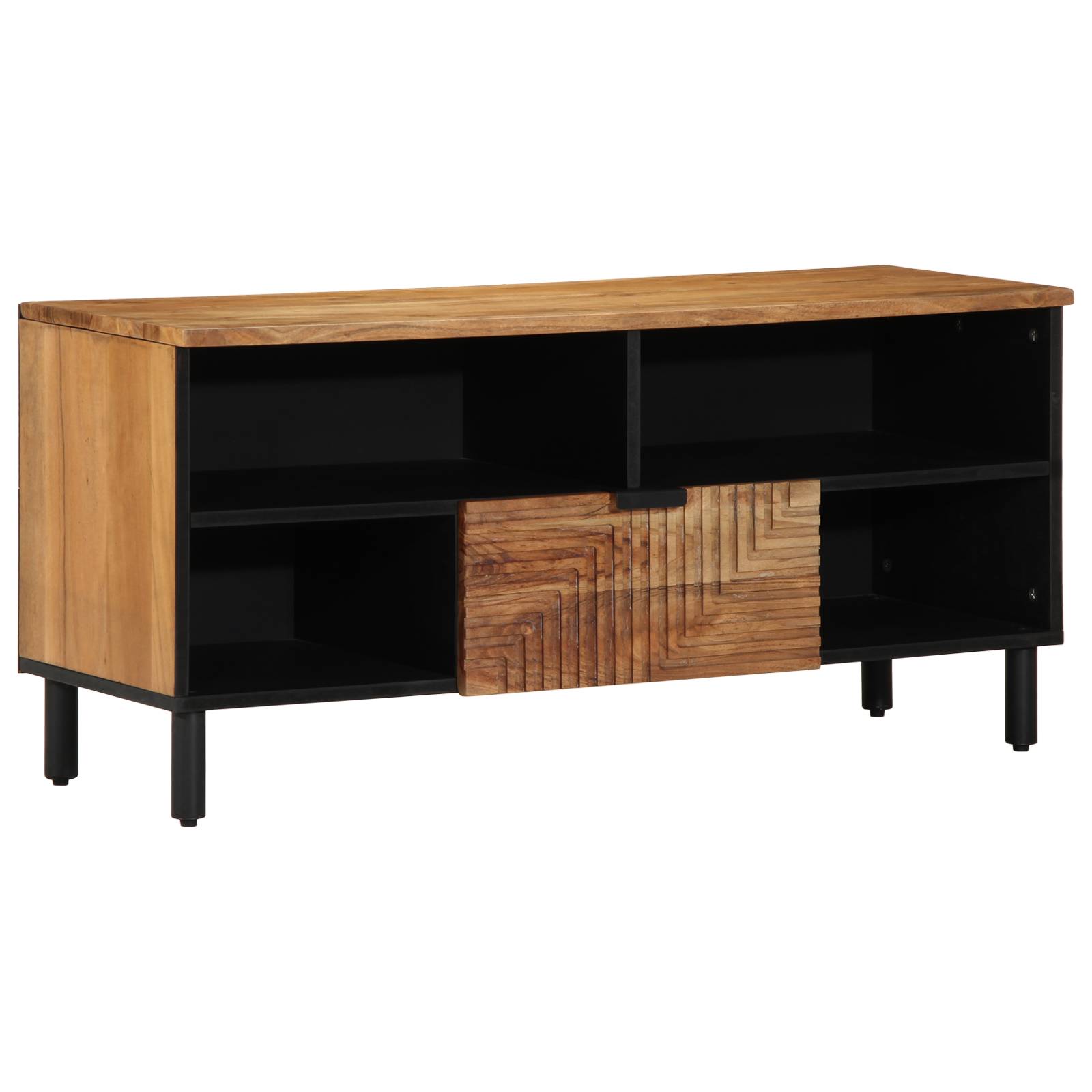 vidaXL TV-Schrank 100x33,5x46 cm Massivholz Akazie