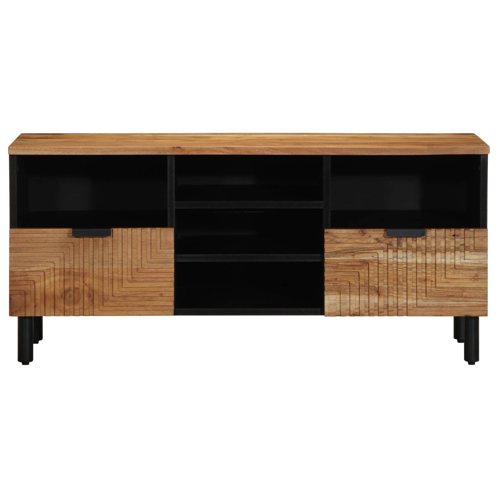 vidaXL TV-Schrank 100x33,5x46 cm Massivholz Akazie