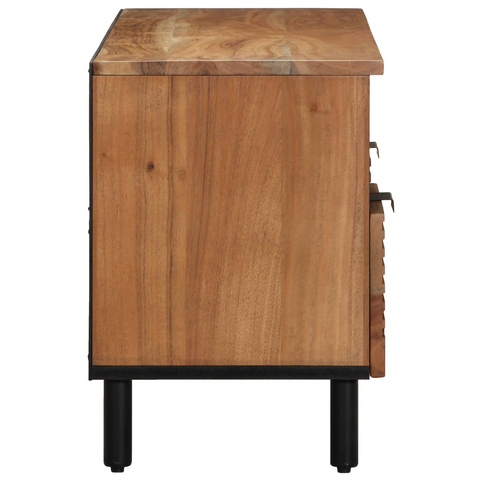 vidaXL TV-Schrank 100x33,5x46 cm Massivholz Akazie