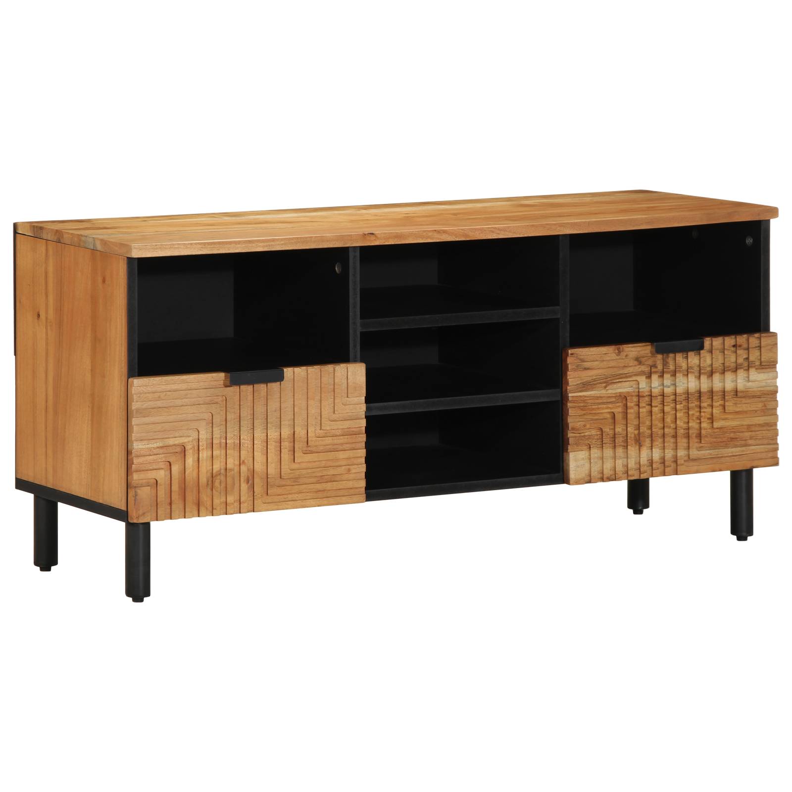 vidaXL TV-Schrank 100x33,5x46 cm Massivholz Akazie