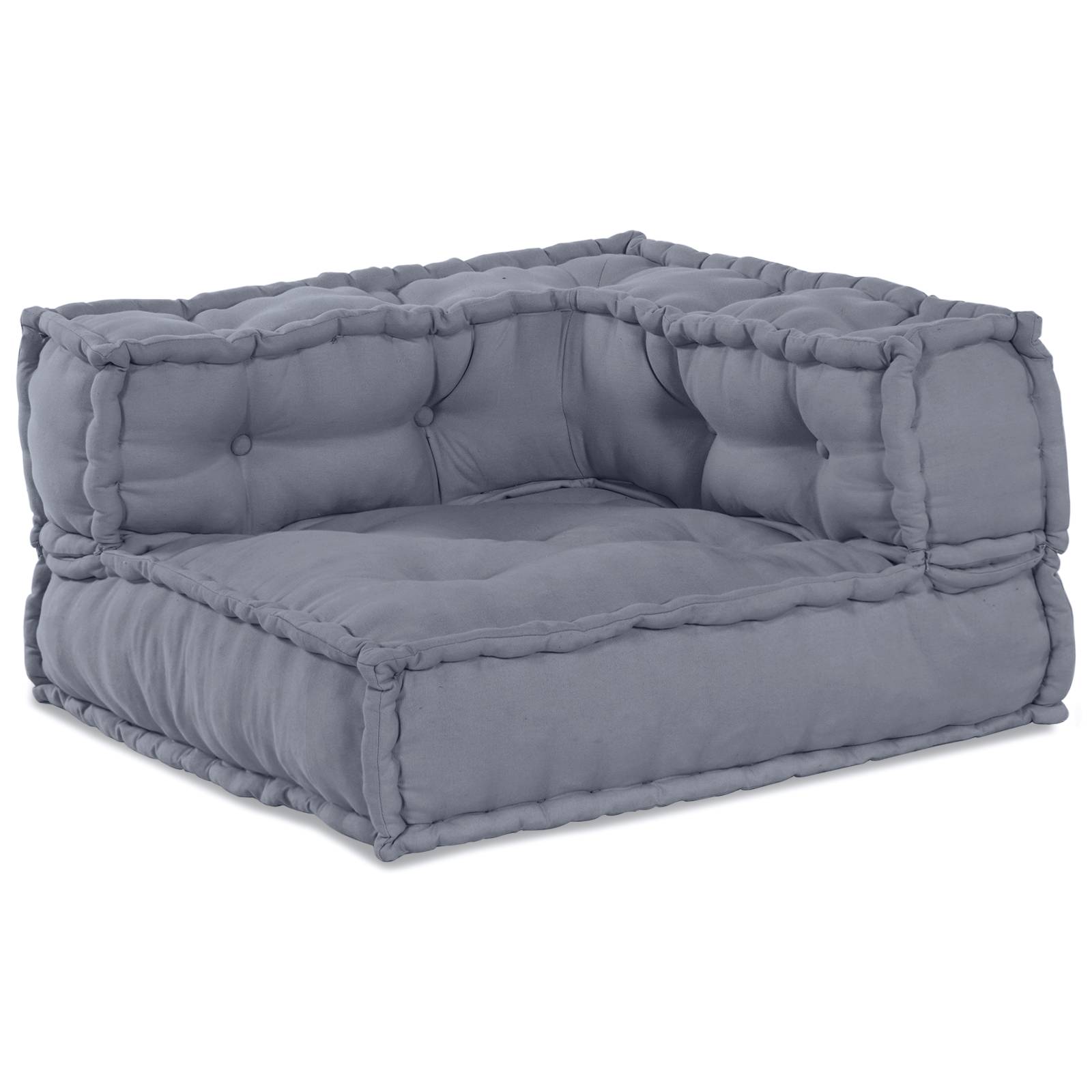 vidaXL Modulare Puffs 2 Stk. Grau Stoff