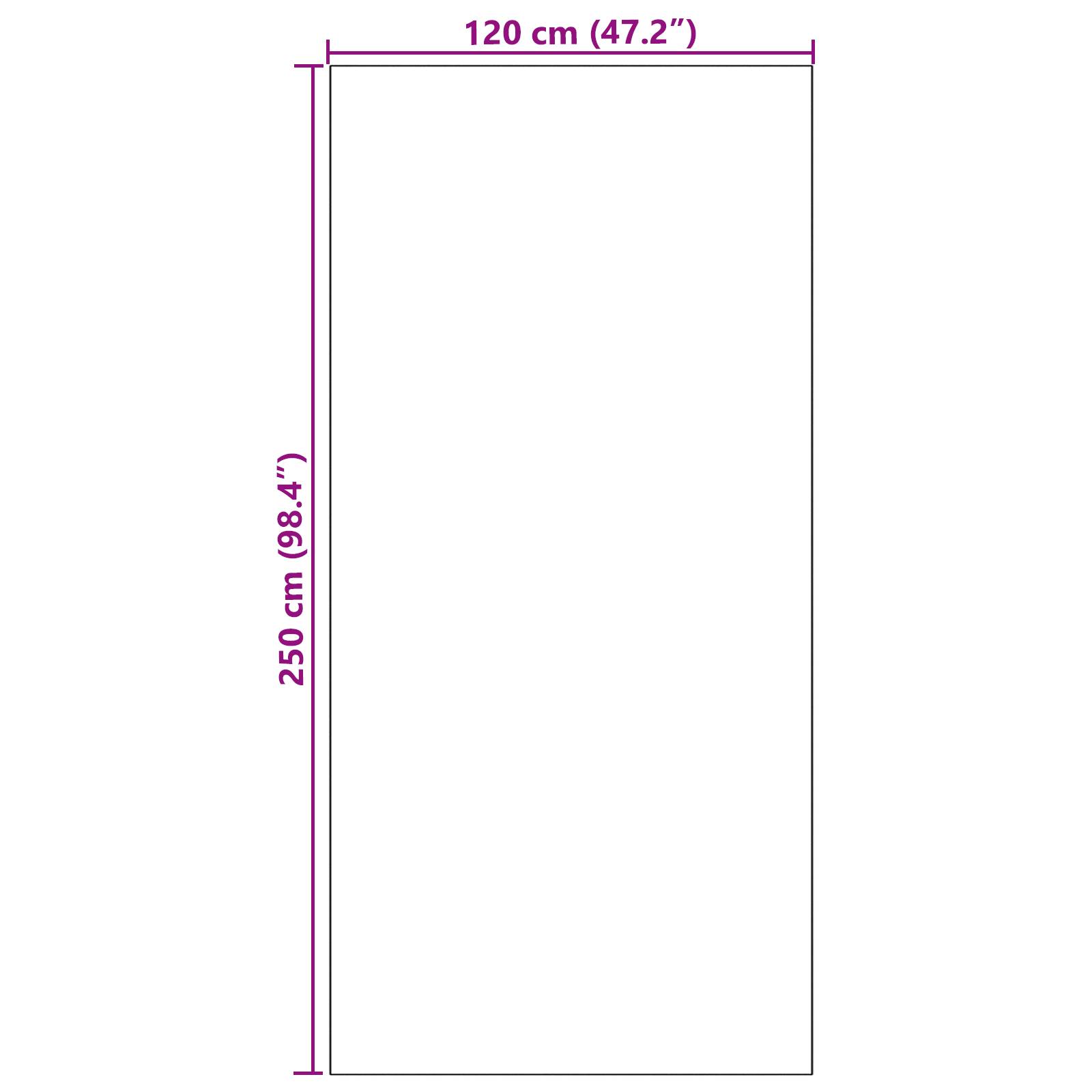 vidaXL Fußmatte Waschbar Schwarz 120x250 cm