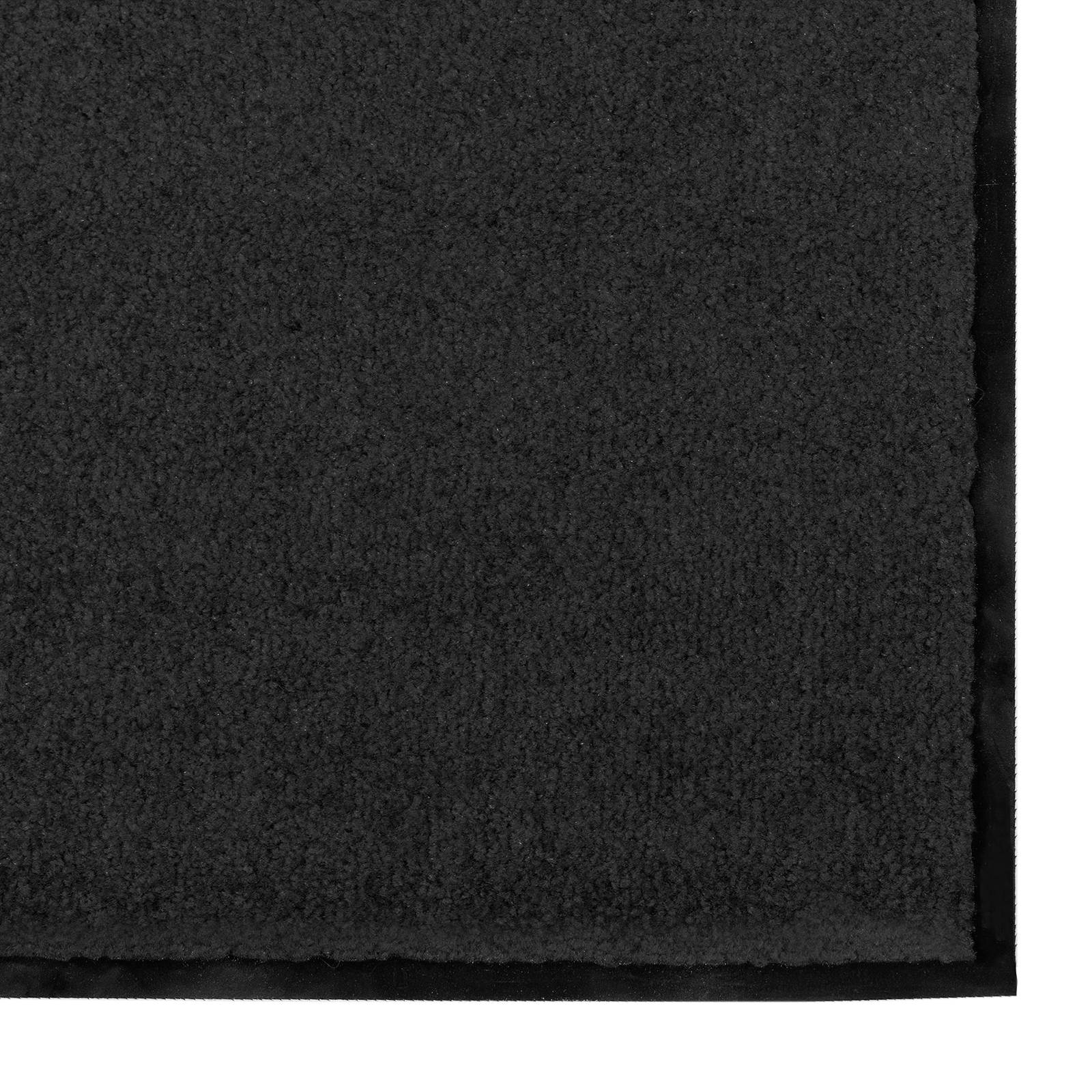 vidaXL Fußmatte Waschbar Schwarz 120x250 cm