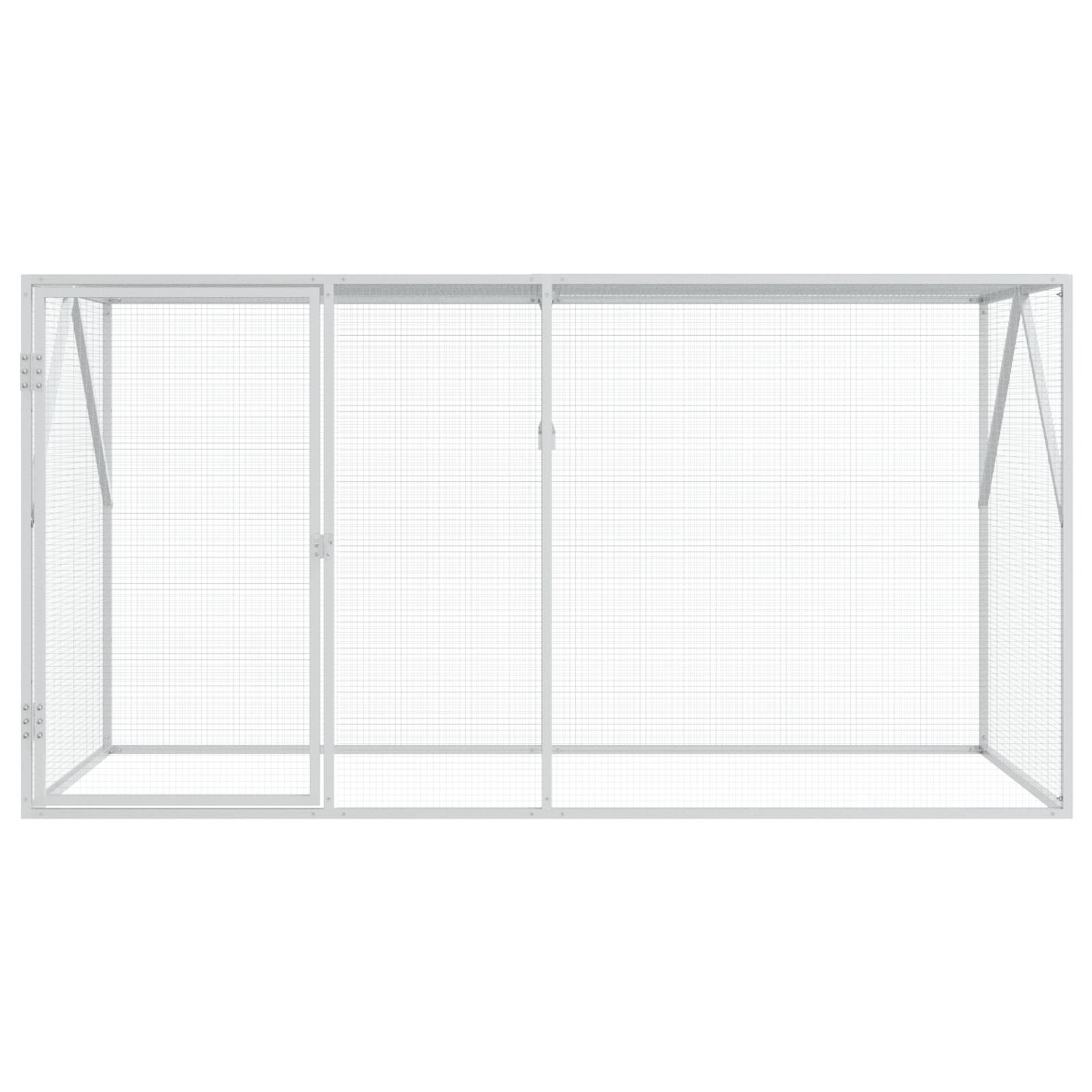 vidaXL Vogelvoliere Anthrazit 102x208x108 cm Stahl