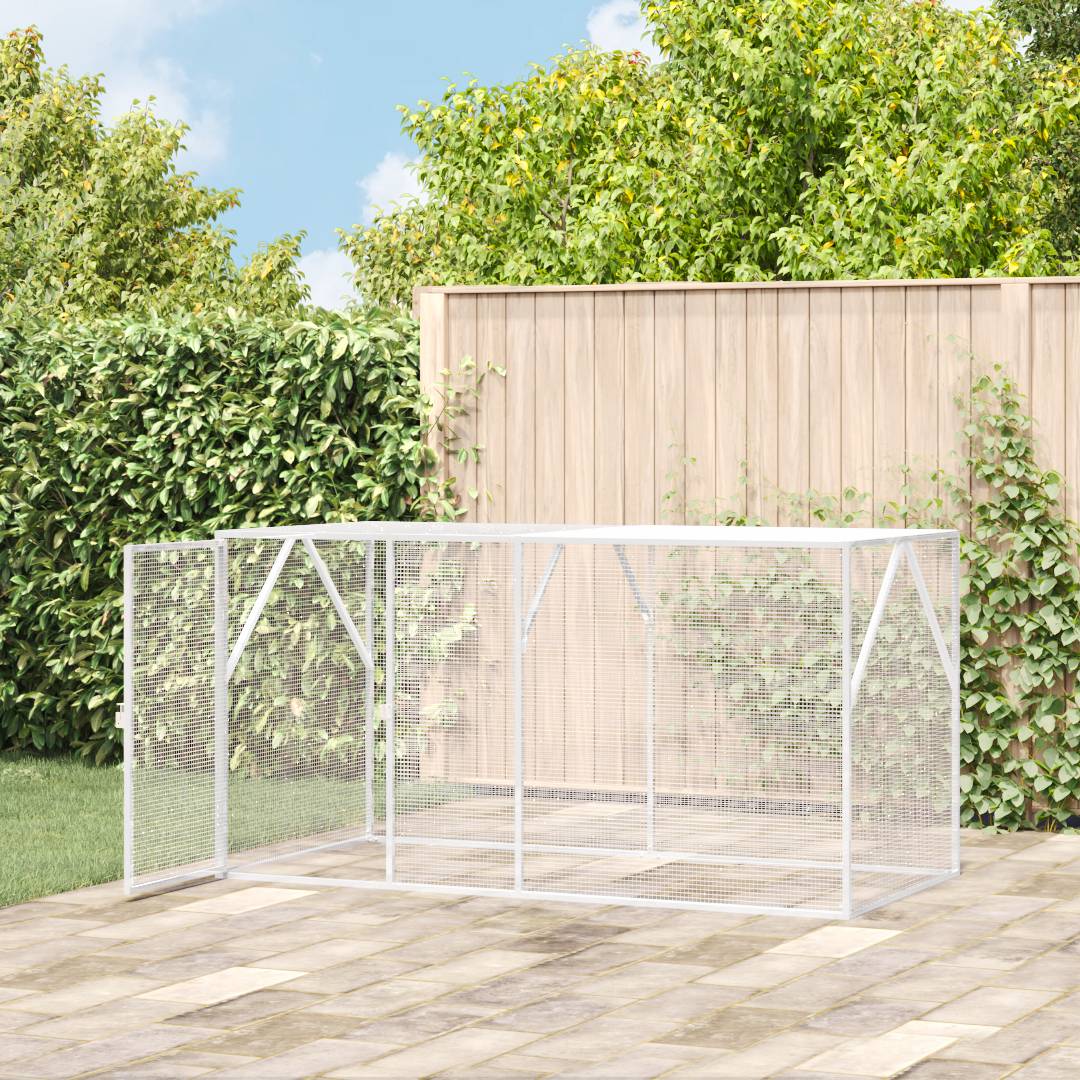 vidaXL Vogelvoliere Anthrazit 102x208x108 cm Stahl