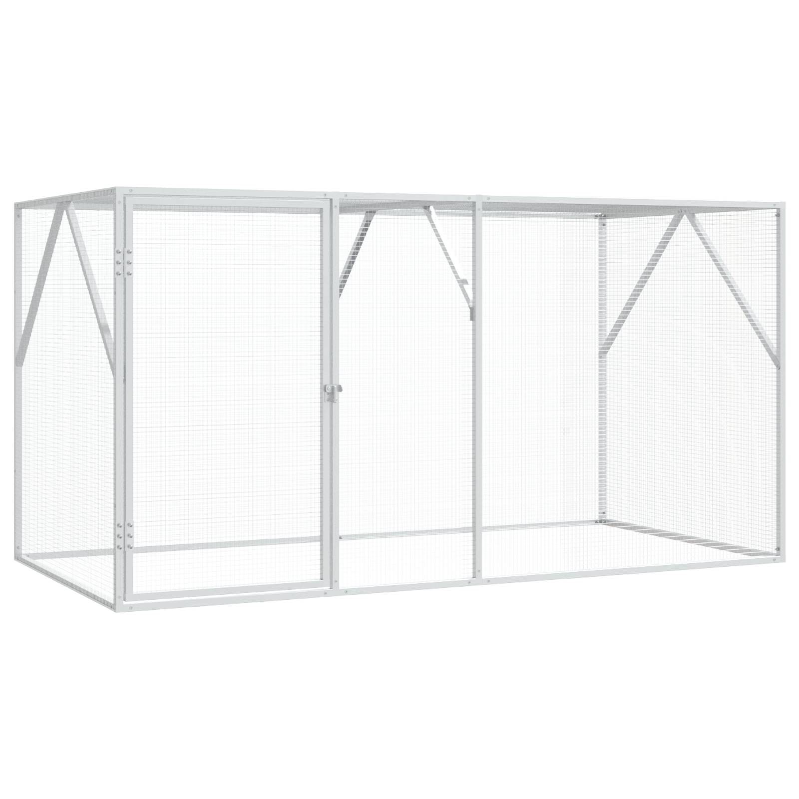 vidaXL Vogelvoliere Anthrazit 102x208x108 cm Stahl
