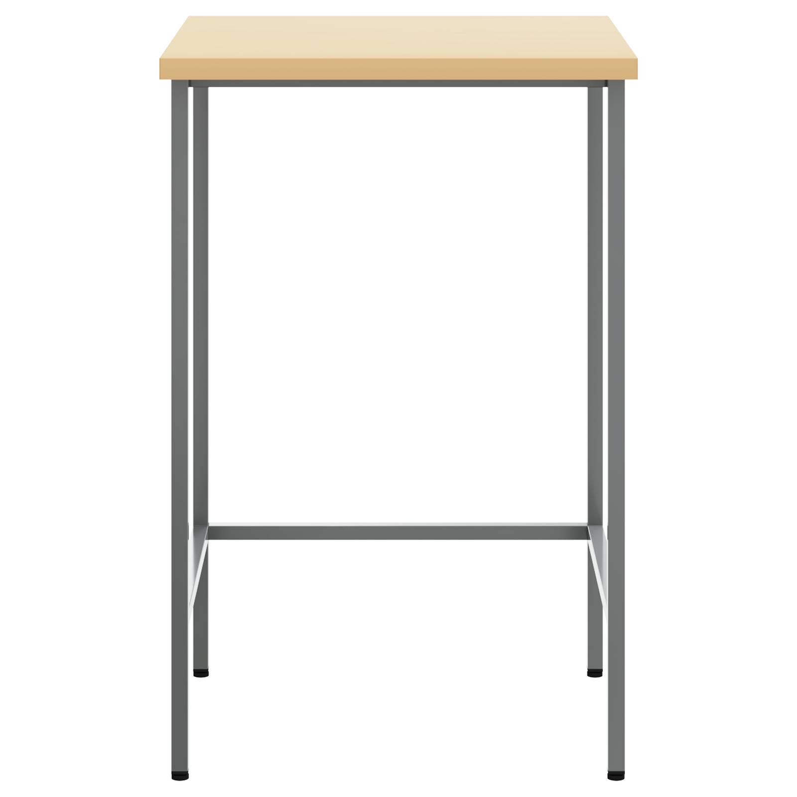 vidaXL Arbeitstisch Grau 55x55x85 cm Stahl und Holzwerkstoff