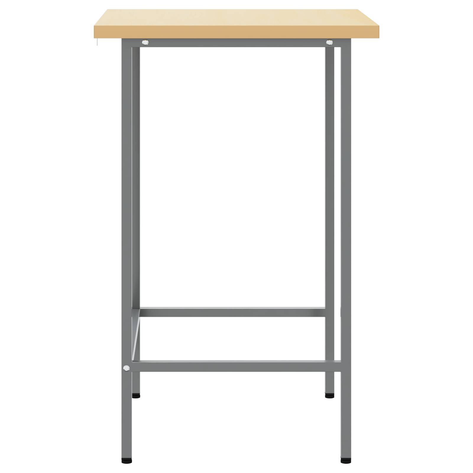 vidaXL Arbeitstisch Grau 55x55x85 cm Stahl und Holzwerkstoff