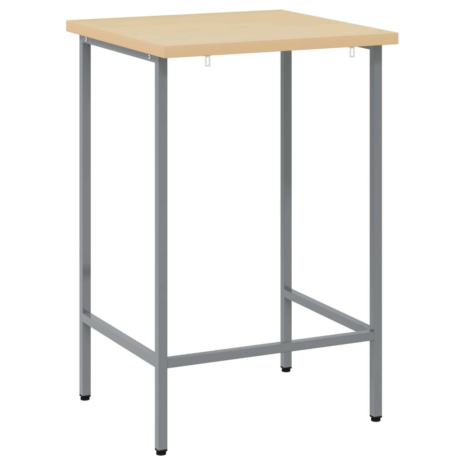 vidaXL Arbeitstisch Grau 55x55x85 cm Stahl und Holzwerkstoff
