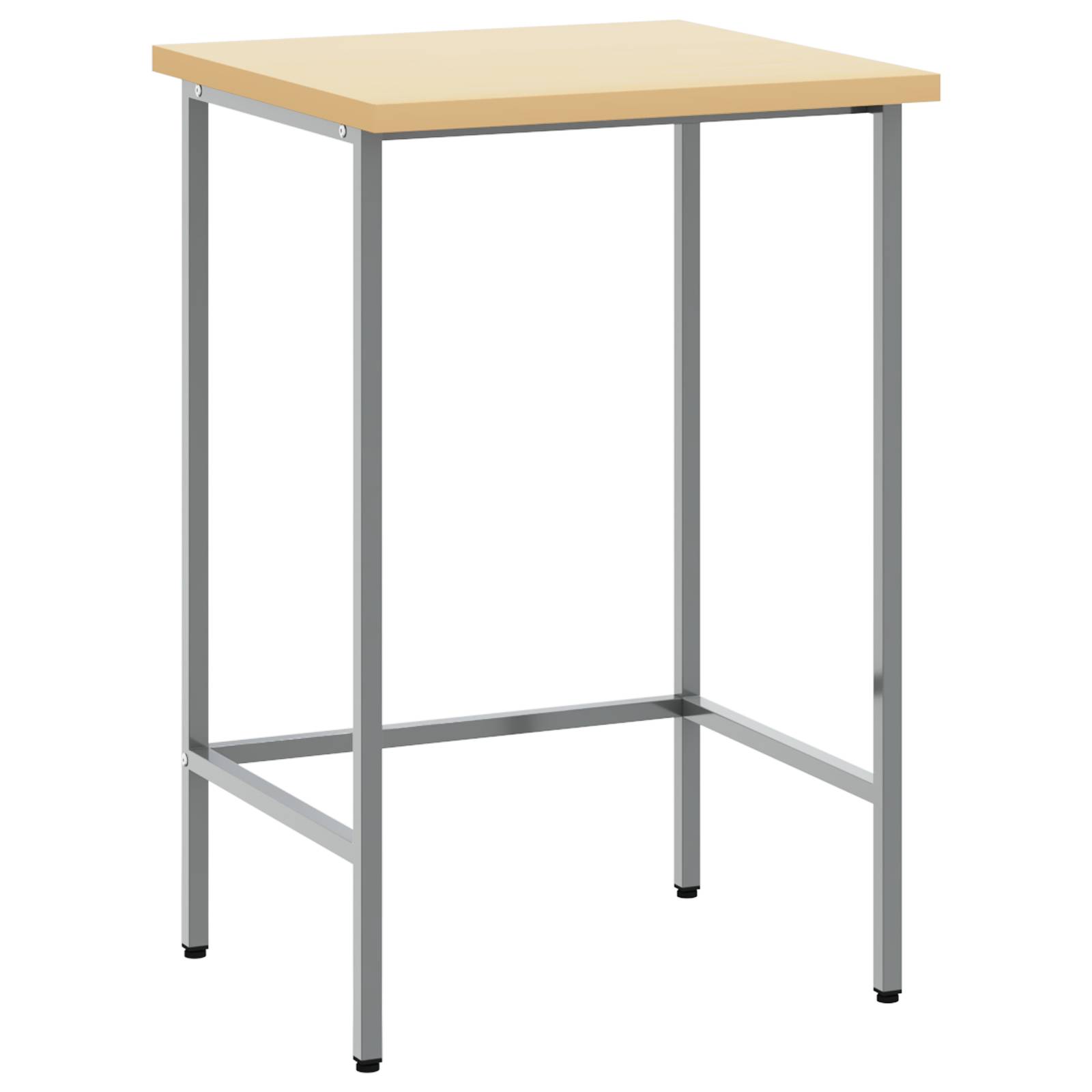 vidaXL Arbeitstisch Grau 55x55x85 cm Stahl und Holzwerkstoff