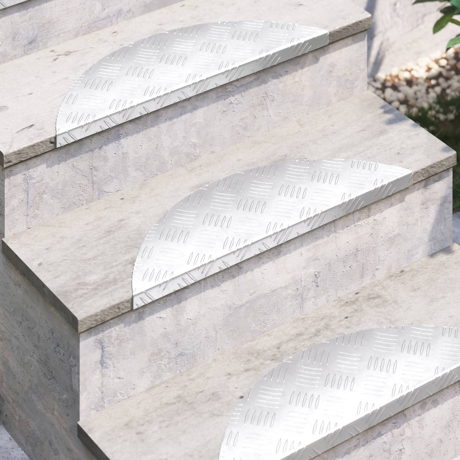 vidaXL Treppenstufen 5 Stk. Aluminium Rutschfest 60x18 cm