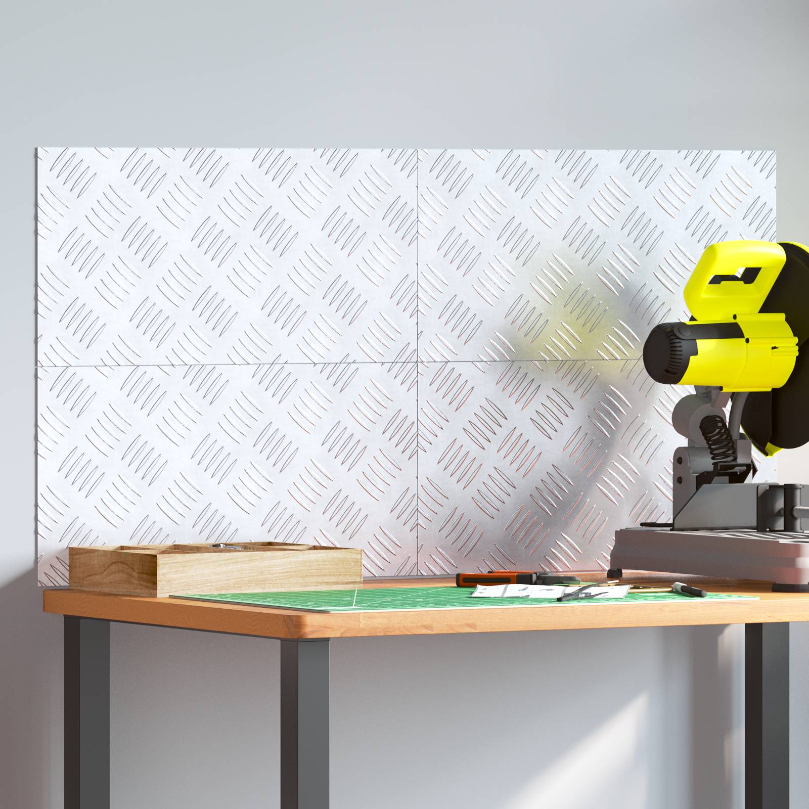 vidaXL Aluminium-Riffelbleche 4 Stk. Rutschfest 50x25 cm