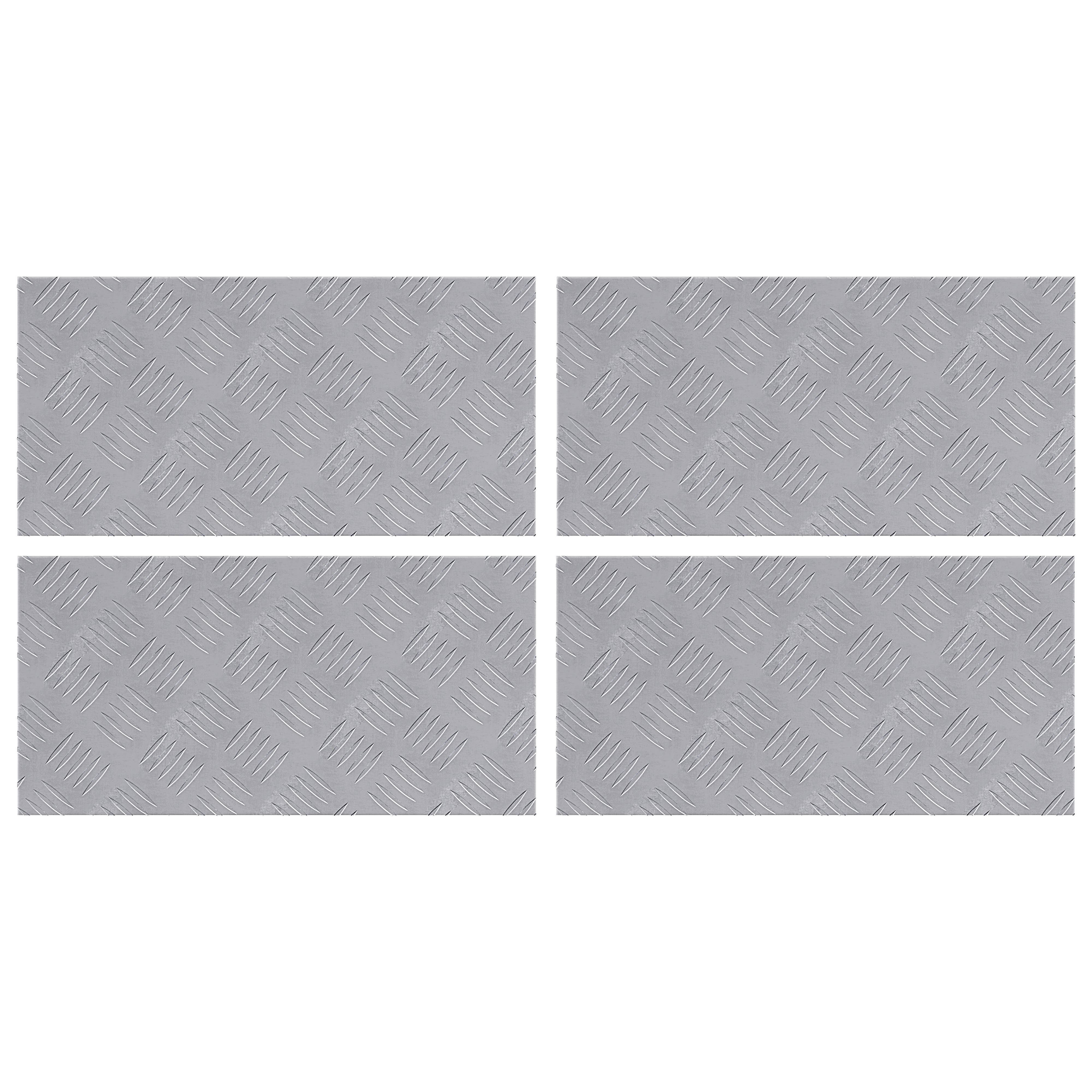 vidaXL Aluminium-Riffelbleche 4 Stk. Rutschfest 50x25 cm