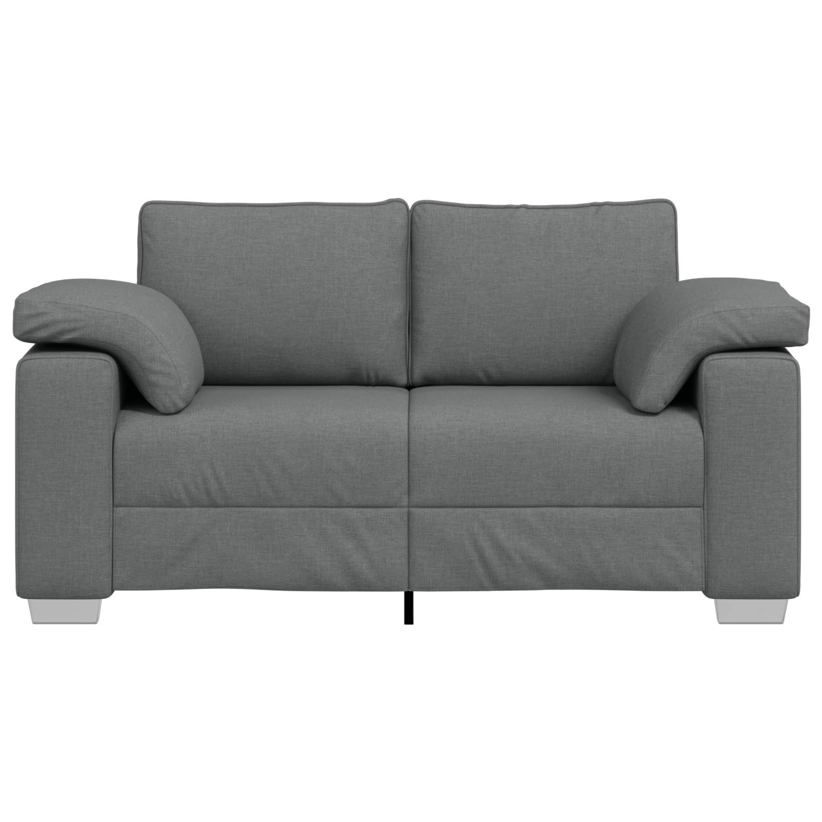 vidaXL Sofa 2-Sitzer Dunkelgrau 120 cm Stoff