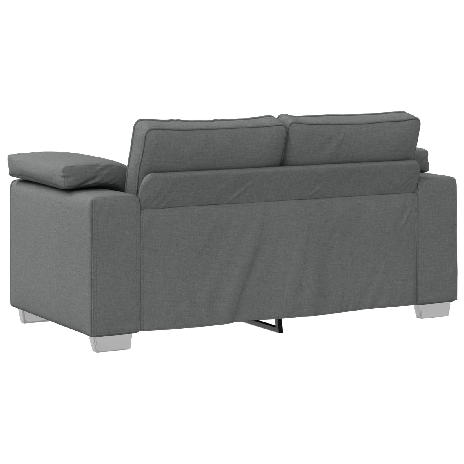 vidaXL Sofa 2-Sitzer Dunkelgrau 120 cm Stoff