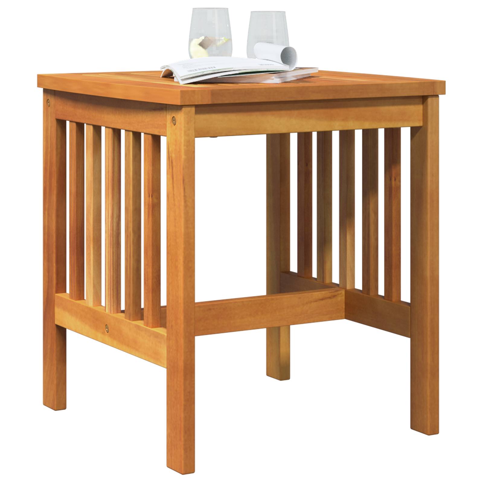 vidaXL Garten-Beistelltisch Braun 45x45x50 cm Massivholz Akazie