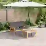vidaXL 4-tlg. Garten-Sofafarnitur mit Kissen Massivholz Akazie vidaXL 4-tlg. Garten-Sofafarnitur mit Kissen Massivholz Akazie