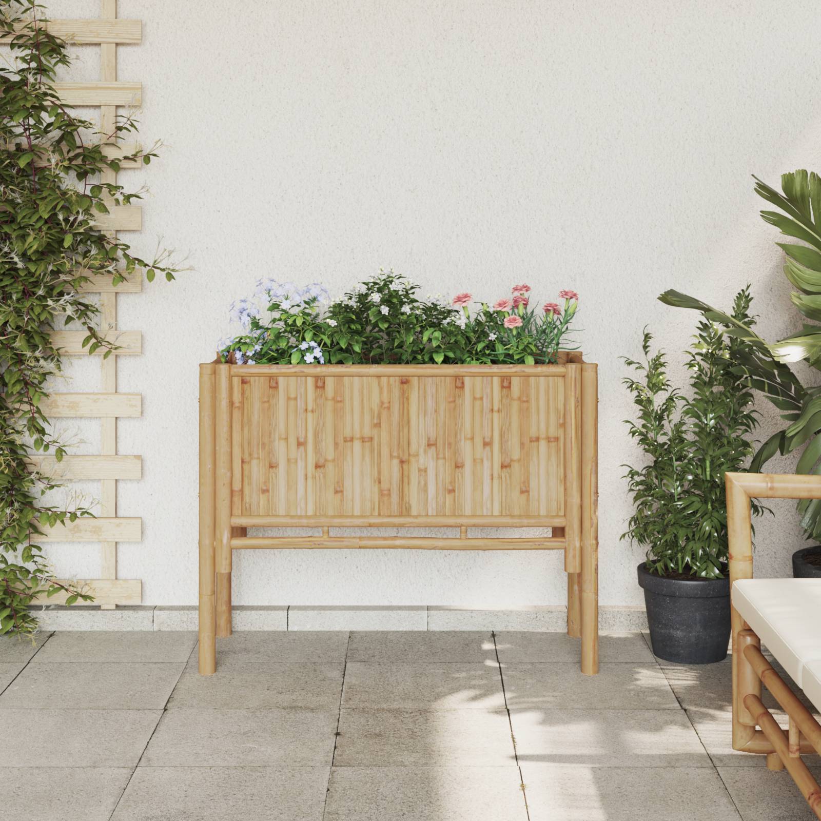 vidaXL Hochbeet 90x35x70 cm Bambus