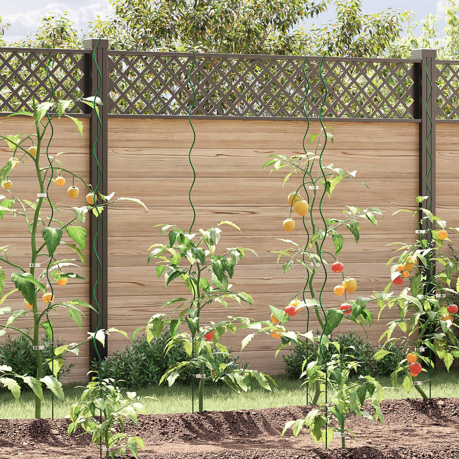 vidaXL Spiral-Pflanzenstützen 50 Stk. 170 cm Stahl