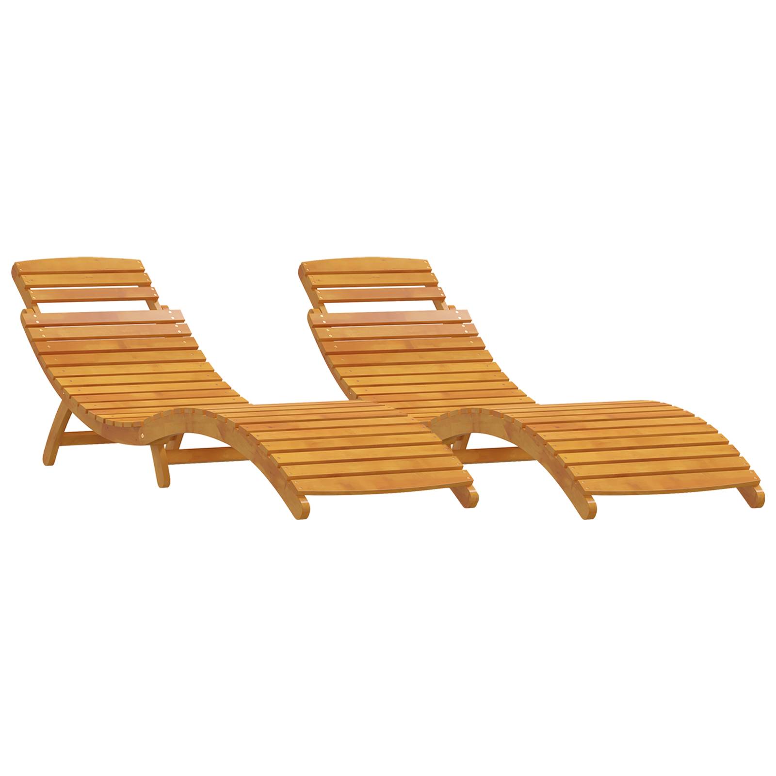 vidaXL Sonnenliegen 2 Stk. Massivholz Akazie