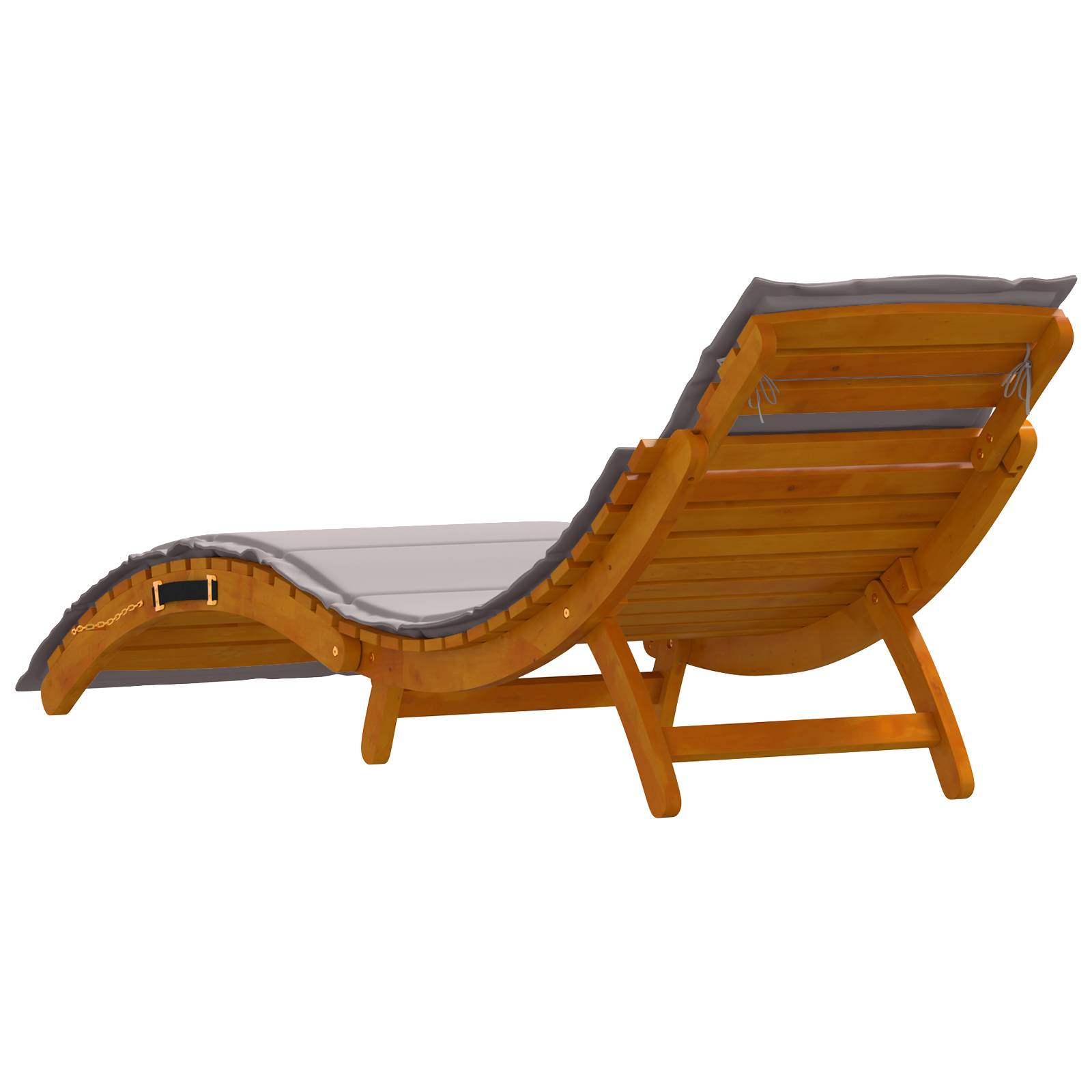 vidaXL Sonnenliegen mit Kissen 2 Stk. Taupe Massivholz Akazie