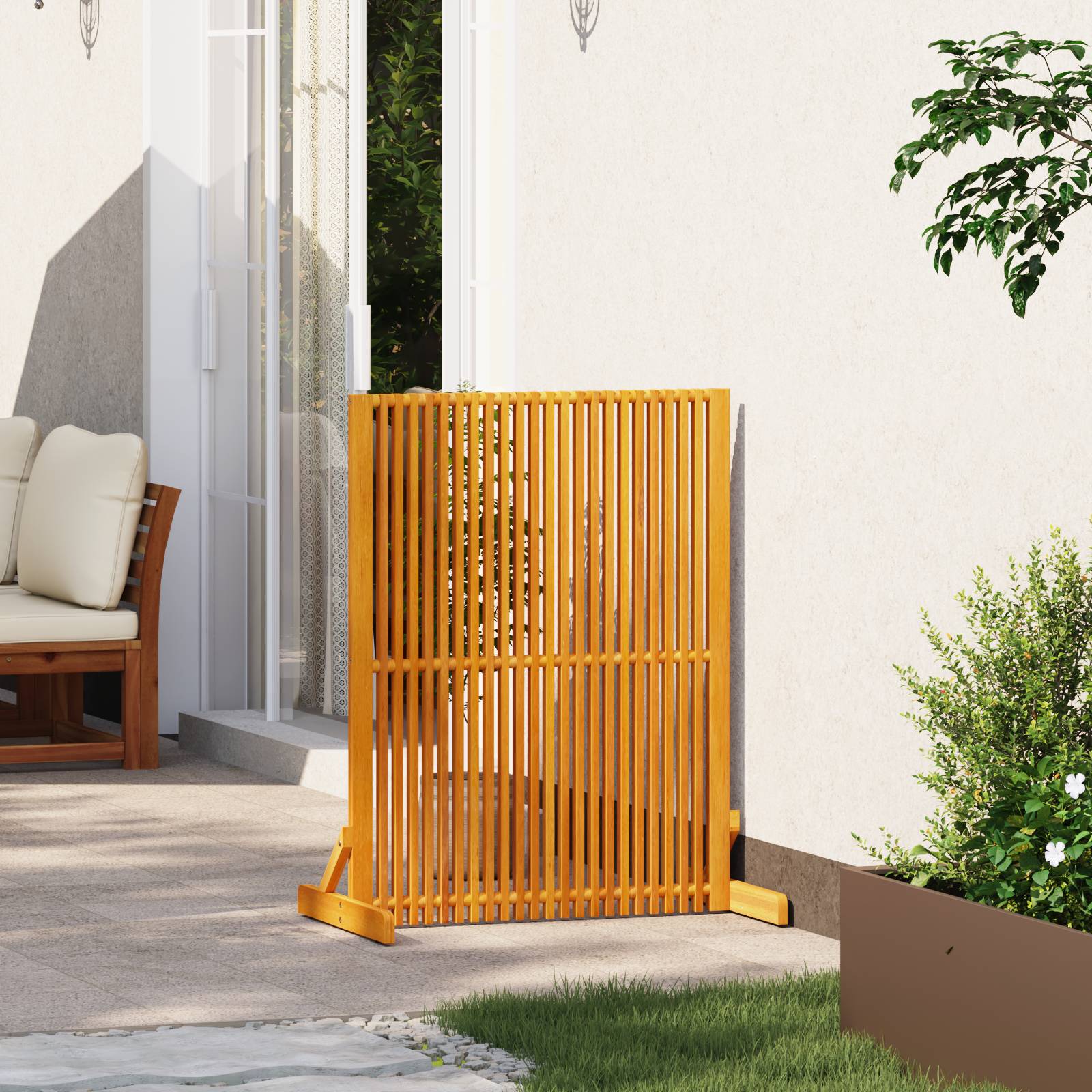 vidaXL Sichtschutz Indoor/Outdoor 110 cm Massivholz Akazie