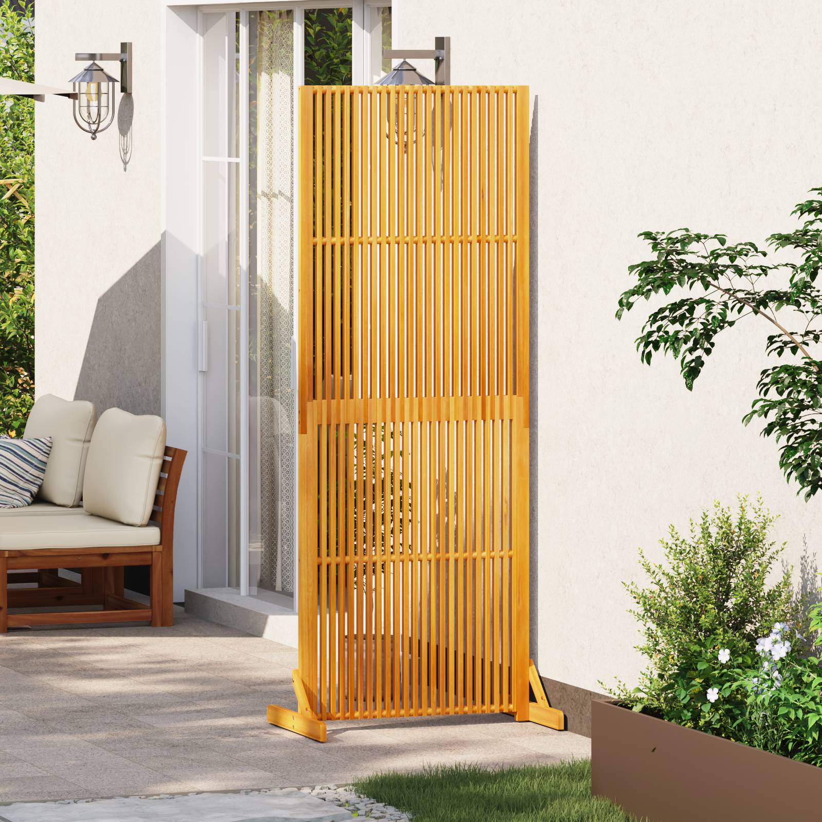 vidaXL Sichtschutz Indoor/Outdoor 200 cm Massivholz Akazie