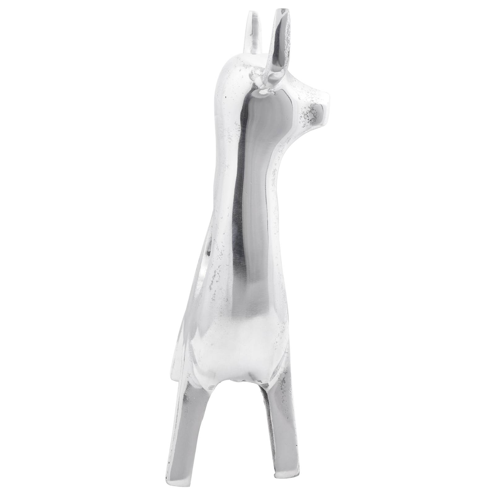 vidaXL Skulptur Stier Silbern 22x9,5x34 cm Aluminium