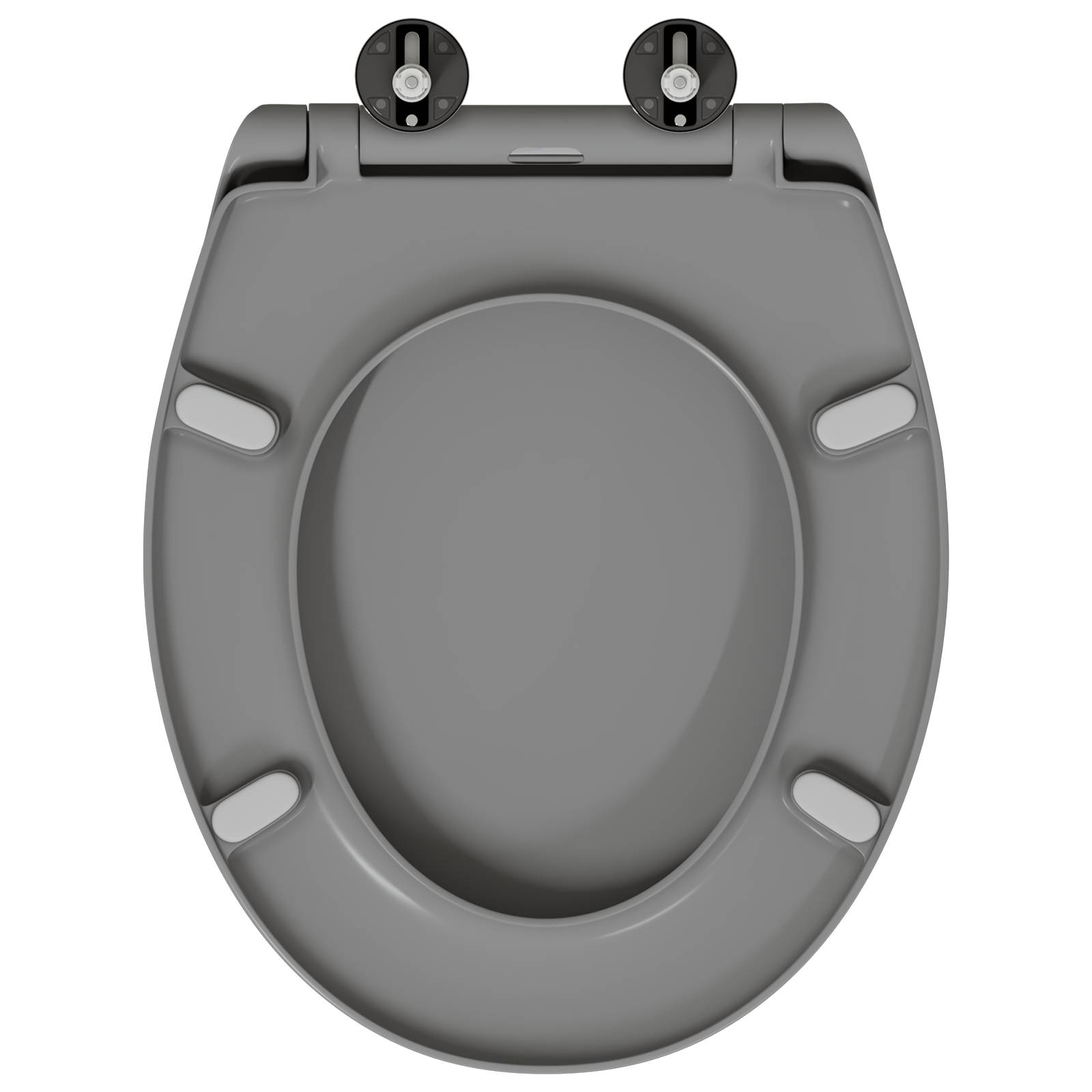 vidaXL Toilettensitz Quick Release Absenkautomatik Duroplast Grau