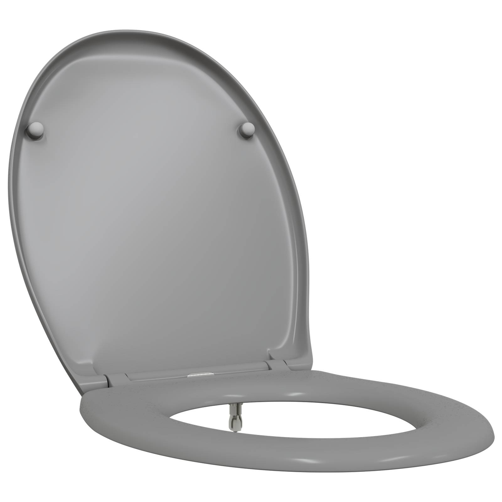 vidaXL Toilettensitz Quick Release Absenkautomatik Duroplast Grau