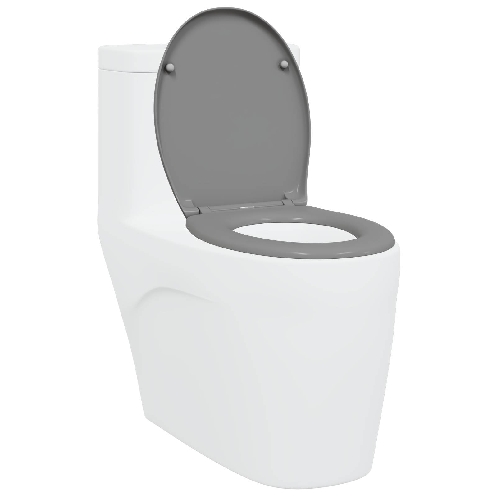 vidaXL Toilettensitz Quick Release Absenkautomatik Duroplast Grau