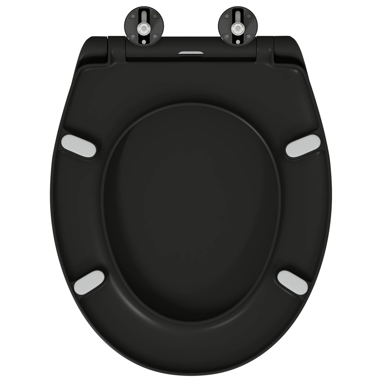 vidaXL Toilettensitz Quick Release Absenkautomatik Duroplast Schwarz