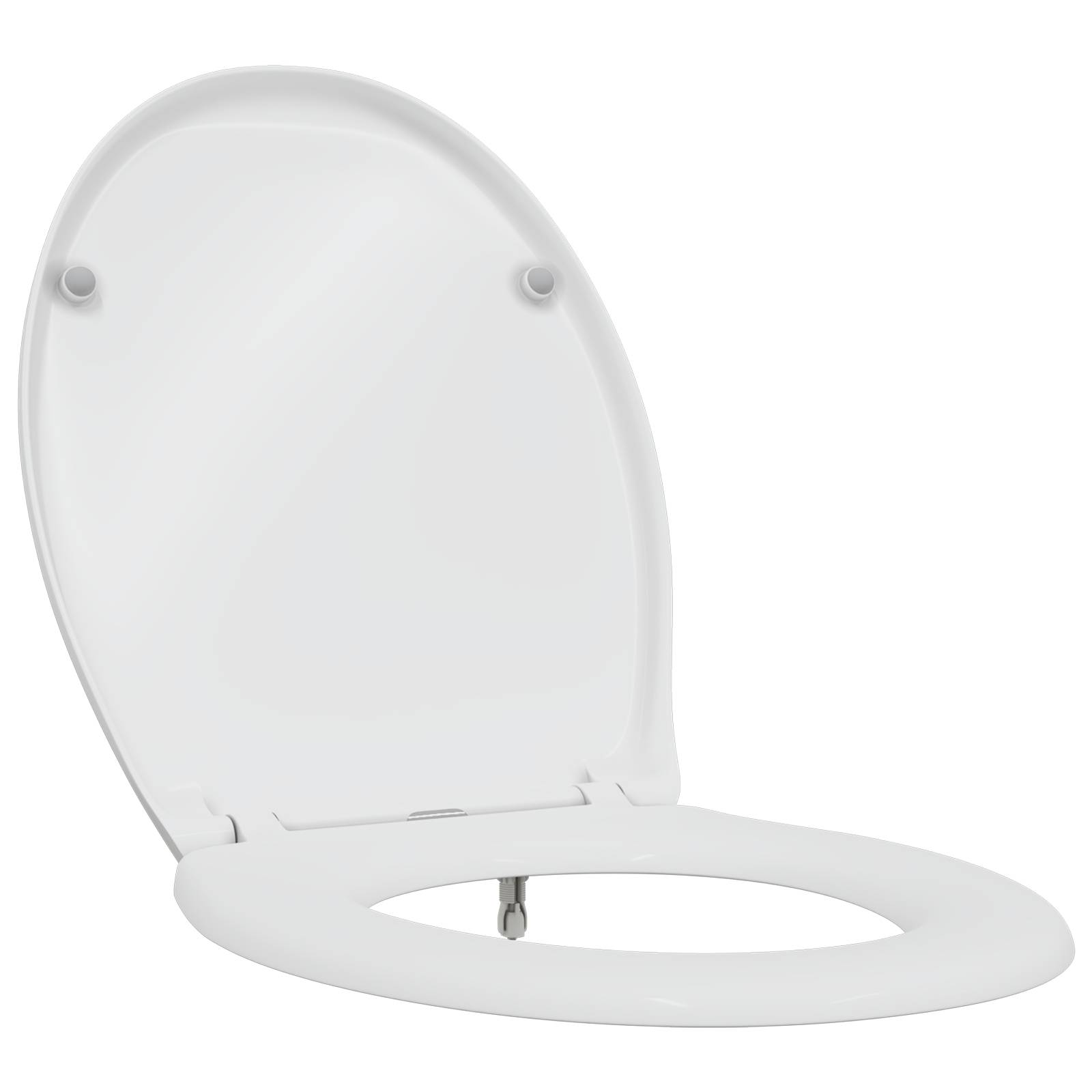 vidaXL Toilettensitz Quick Release Absenkautomatik Duroplast Weiß