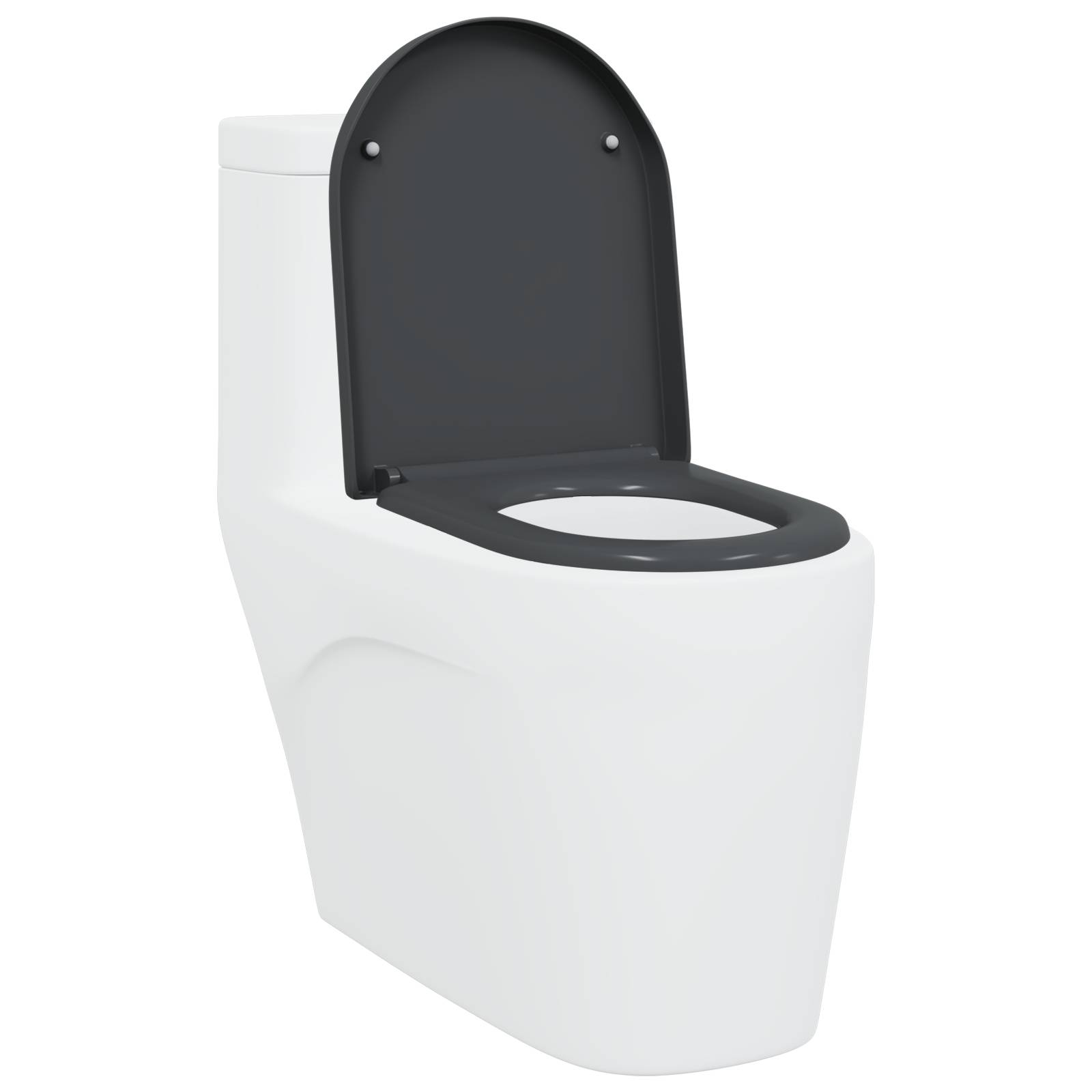 vidaXL Toilettensitz Quick Release Absenkautomatik Duroplast Anthrazit