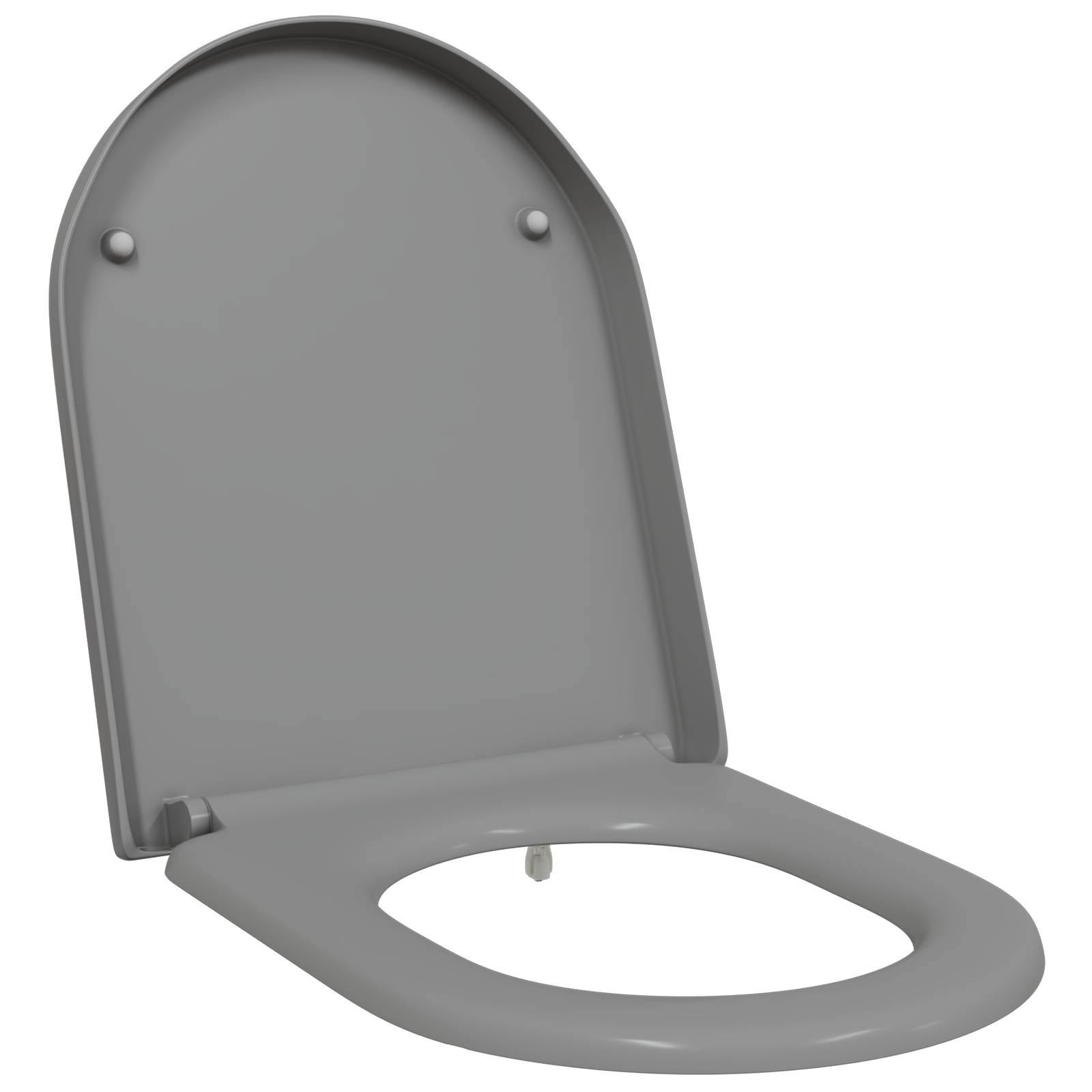 vidaXL Toilettensitz Quick Release Absenkautomatik Duroplast Grau