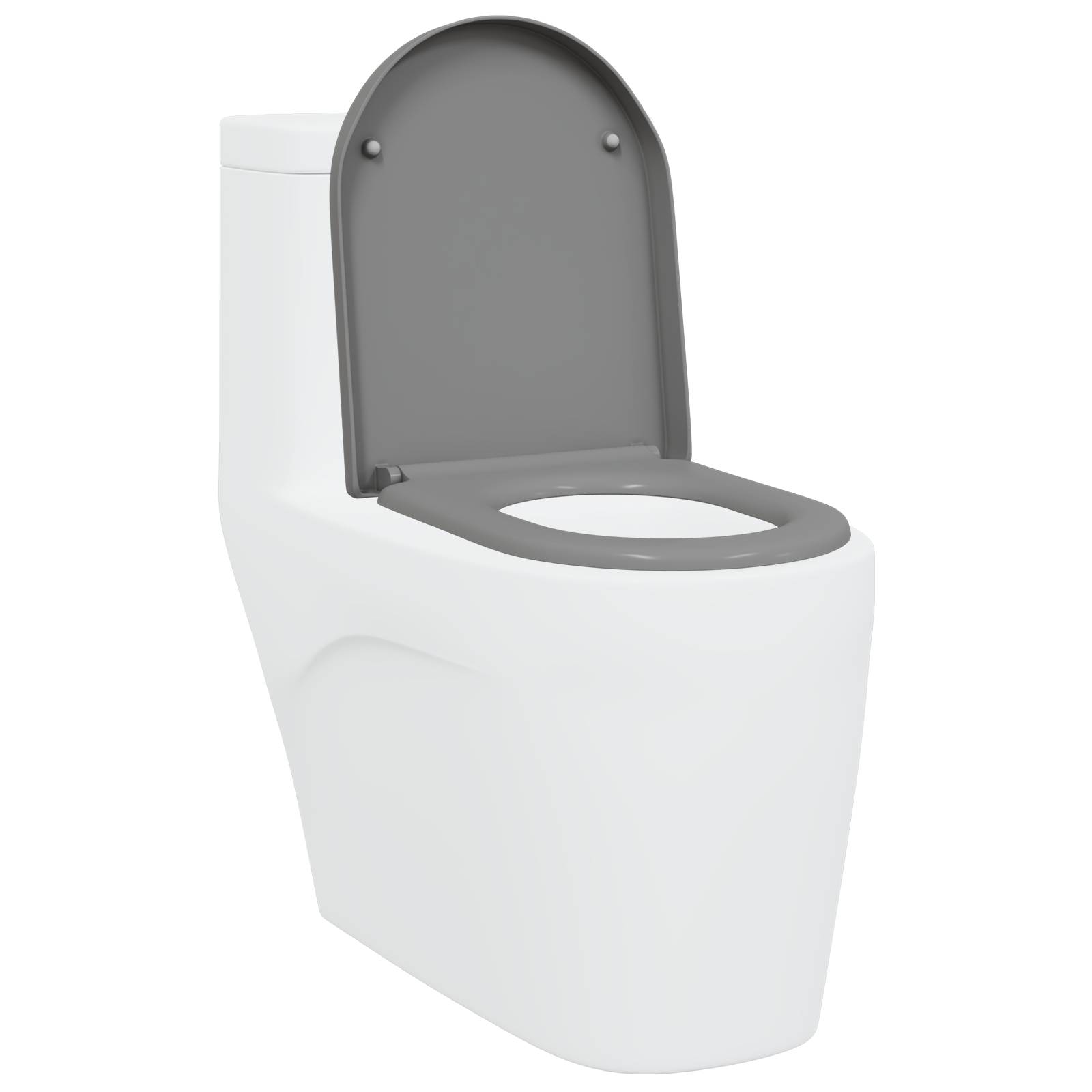 vidaXL Toilettensitz Quick Release Absenkautomatik Duroplast Grau