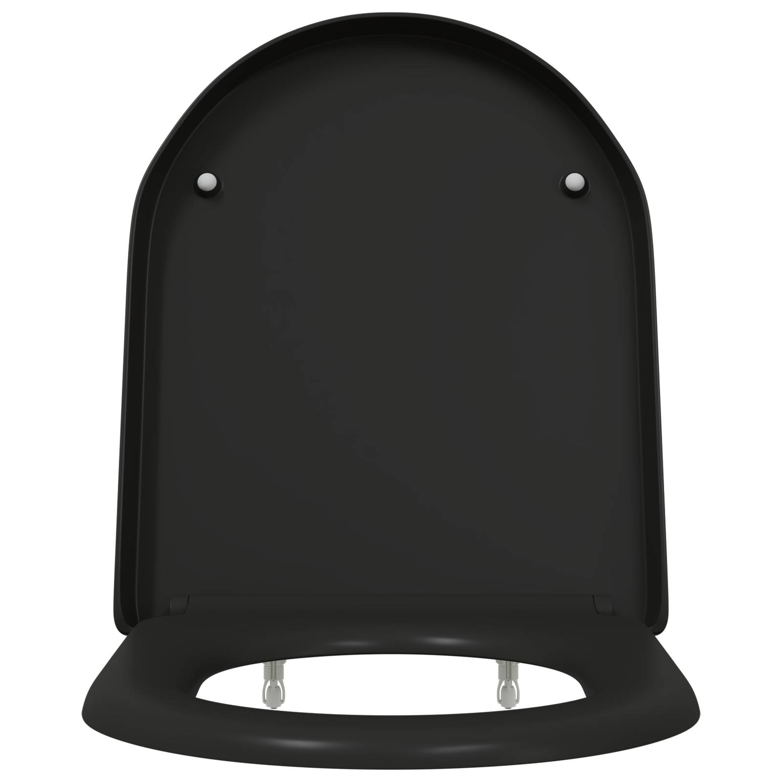 vidaXL Toilettensitz Quick Release Absenkautomatik Duroplast Schwarz